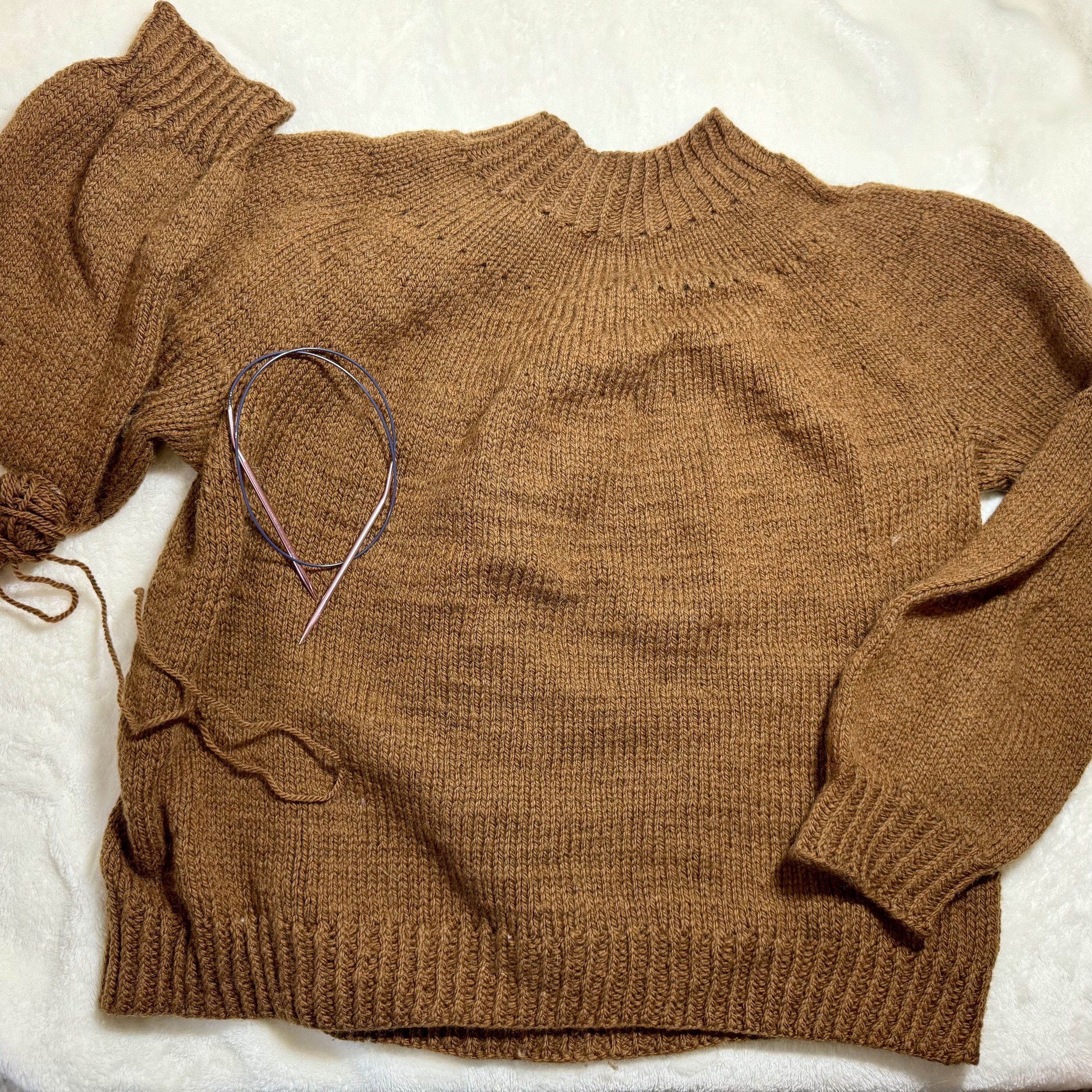 a "top down" knit jumper