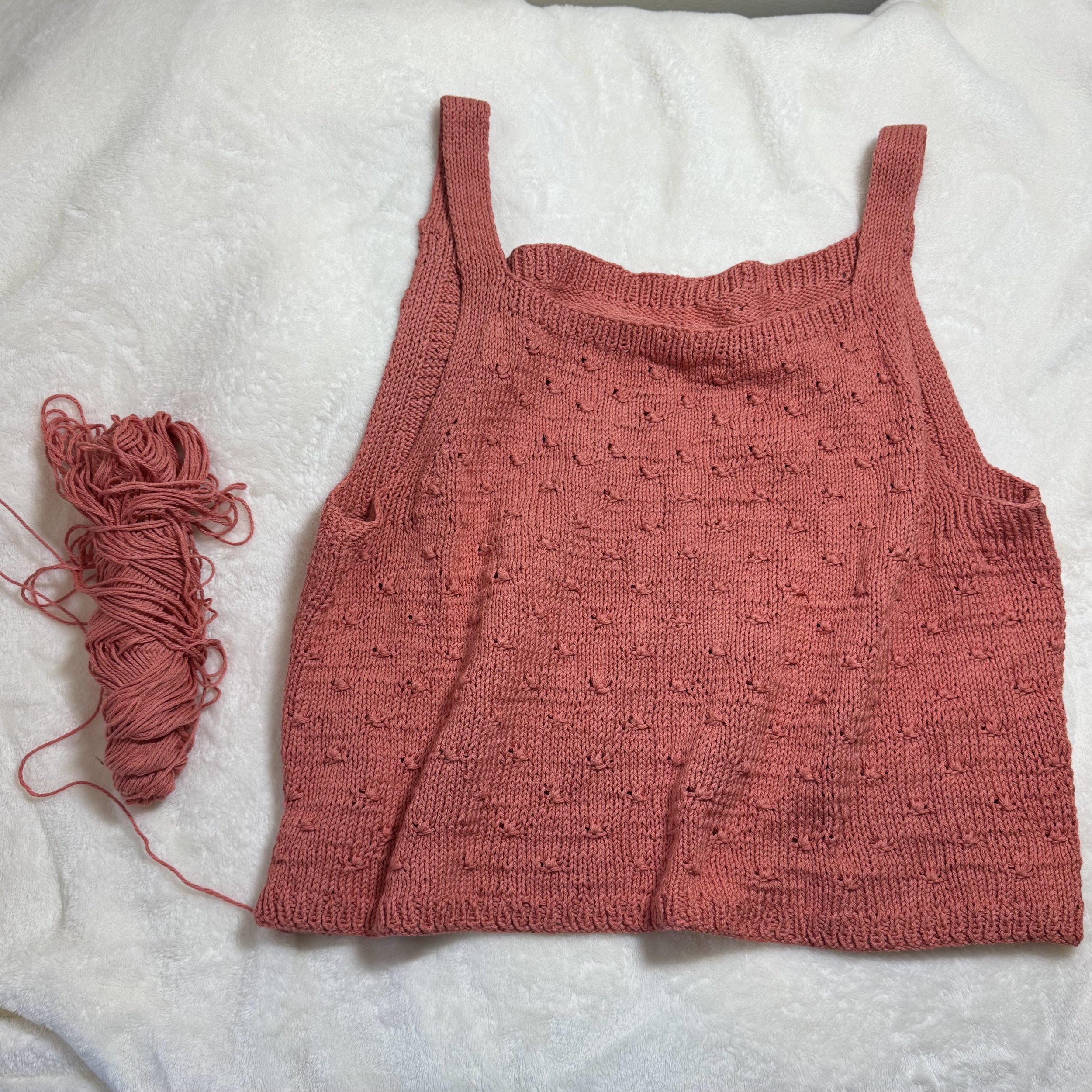 a cotton summer top with bobbles