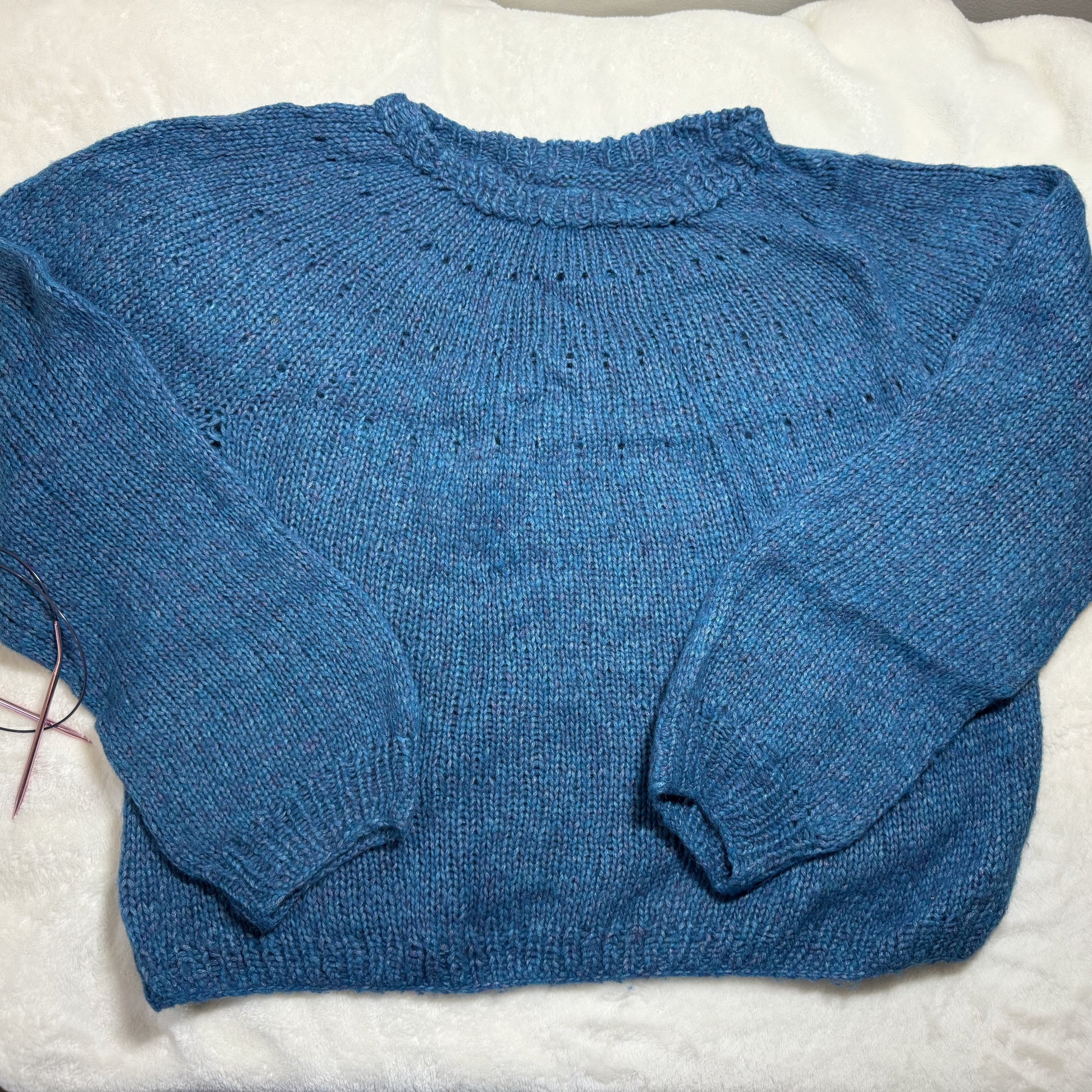 a "top down" knit jumper
