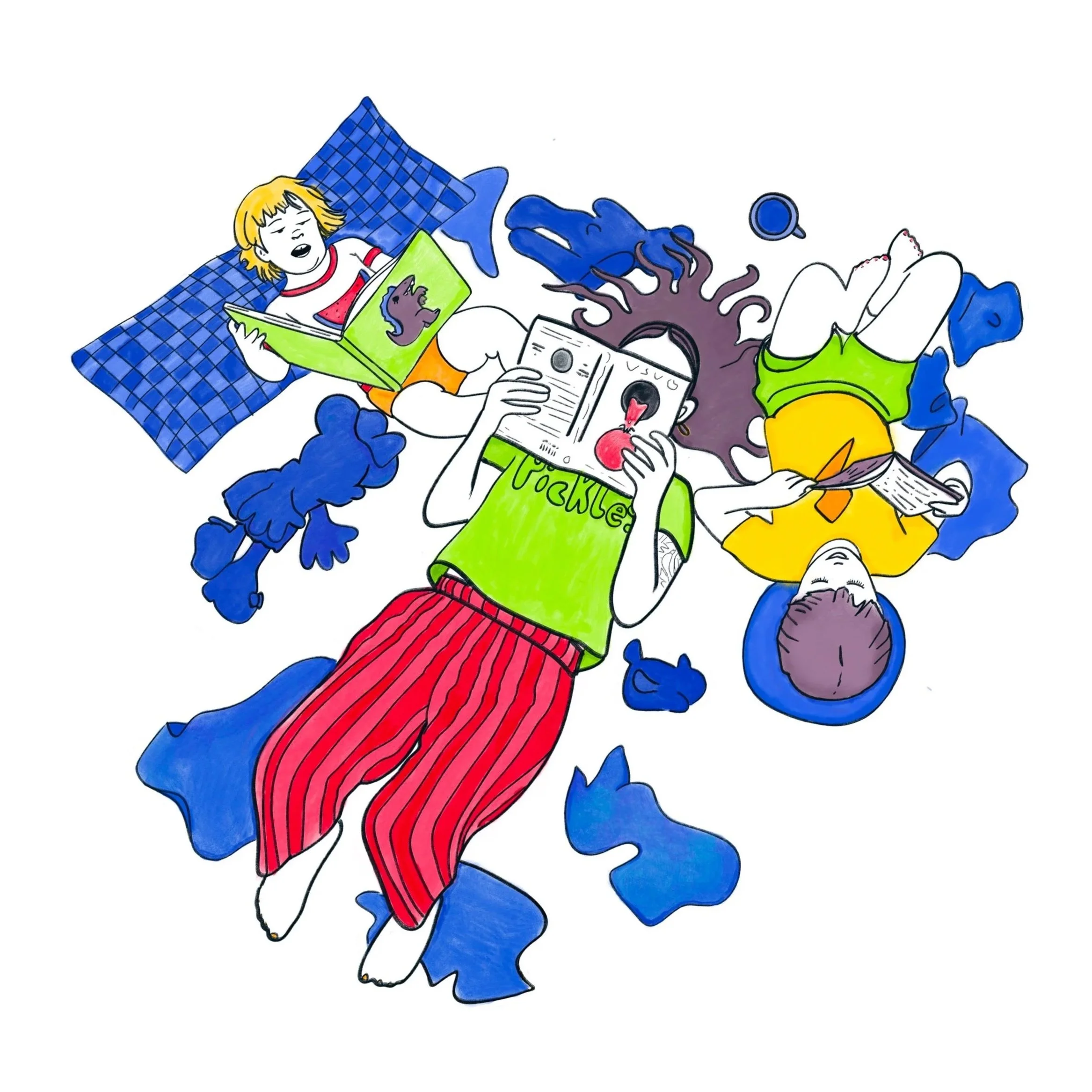 Reading with kids helen nesburg illustration