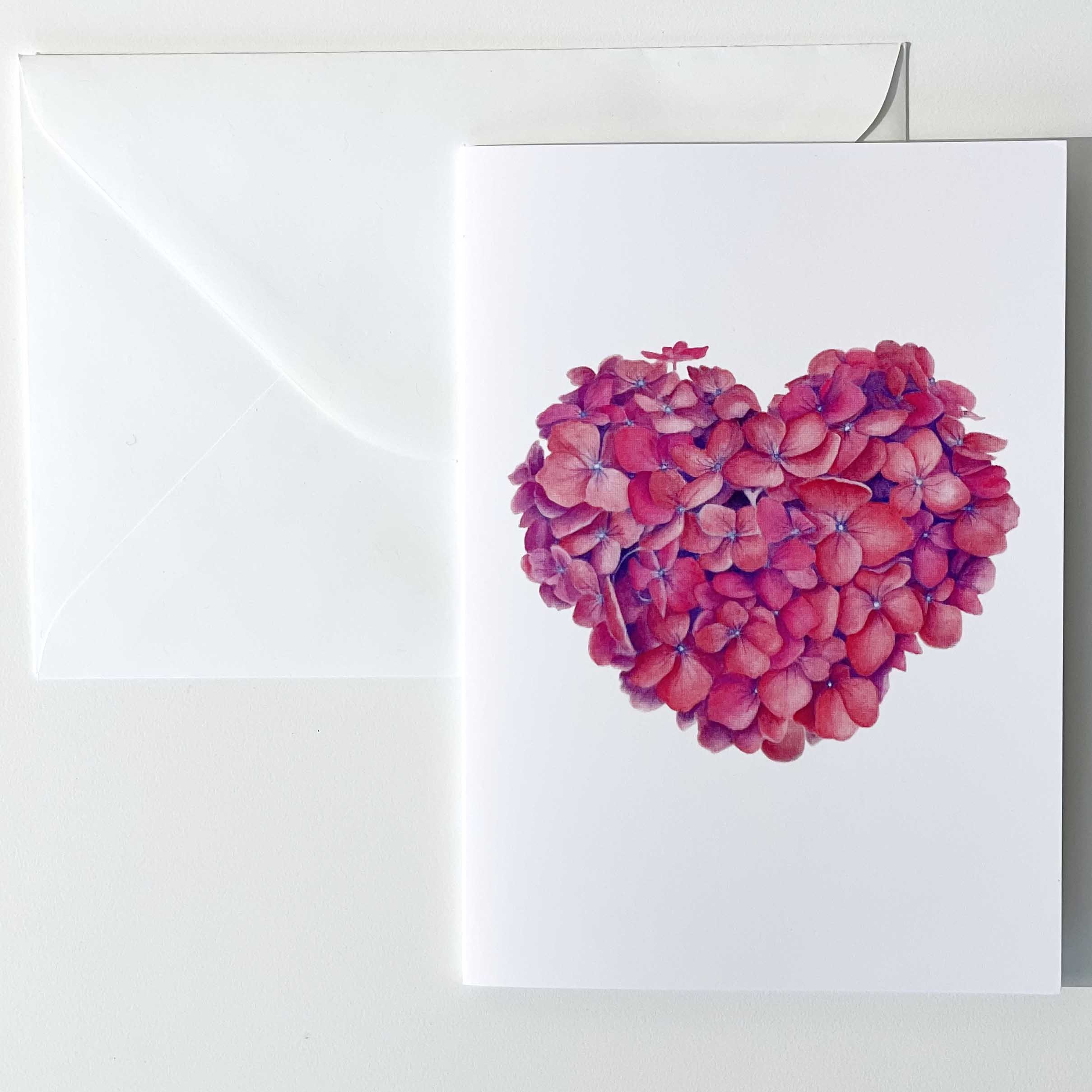 Greeting Card - Hydrangea "Heart"