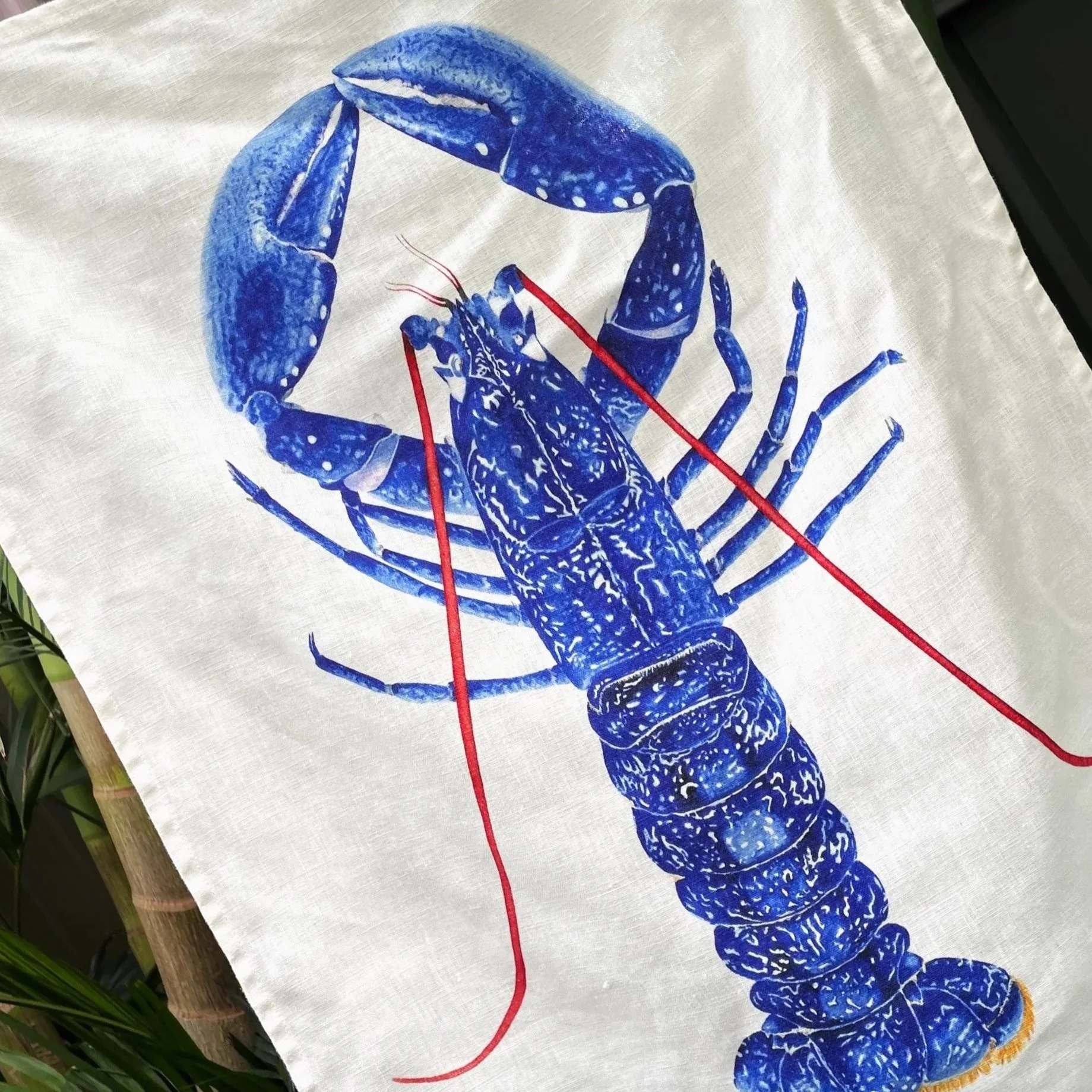 Linen Towel "Blue Lobster"