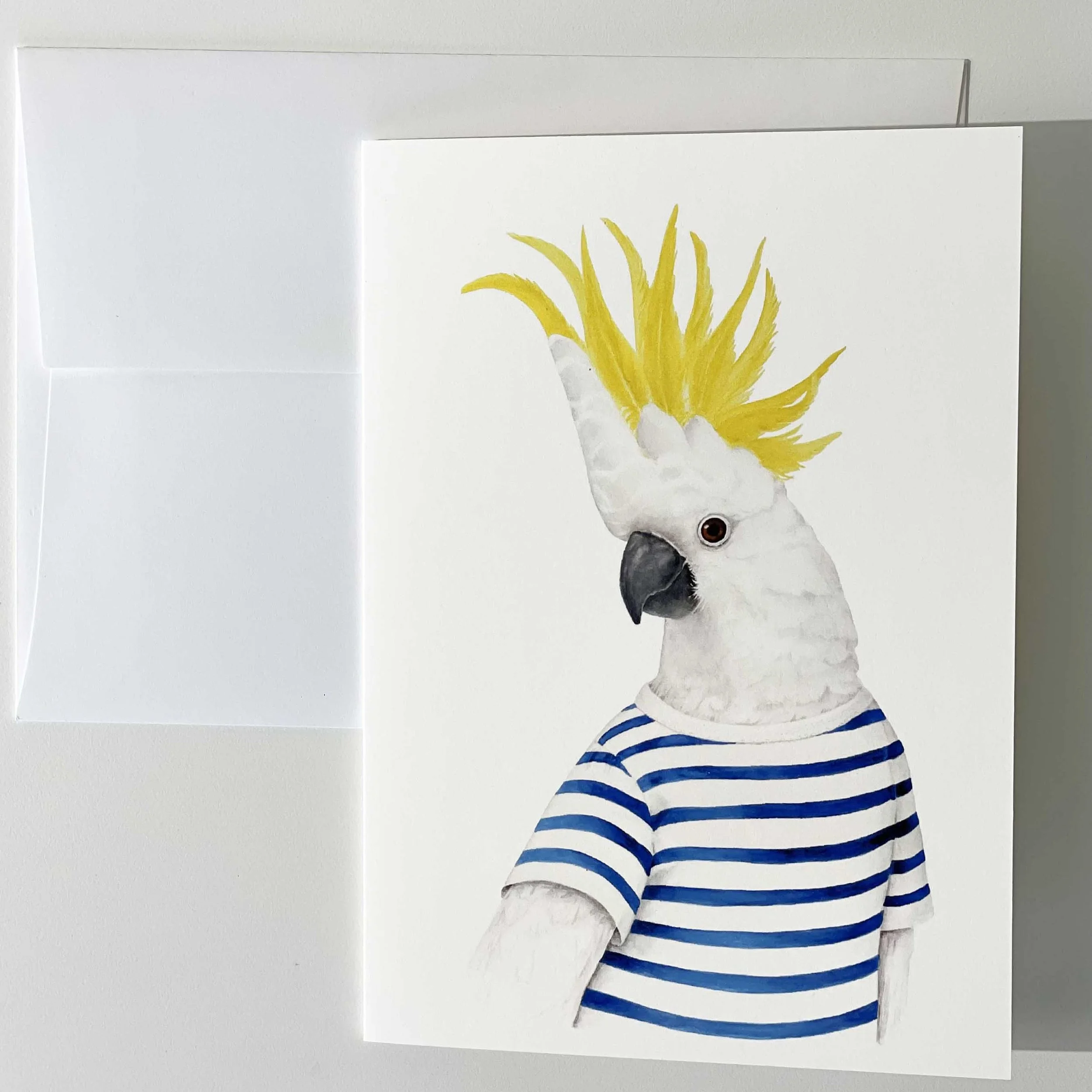Fine Art Card - Sulphur Cockatoo "Sacre Bleu"