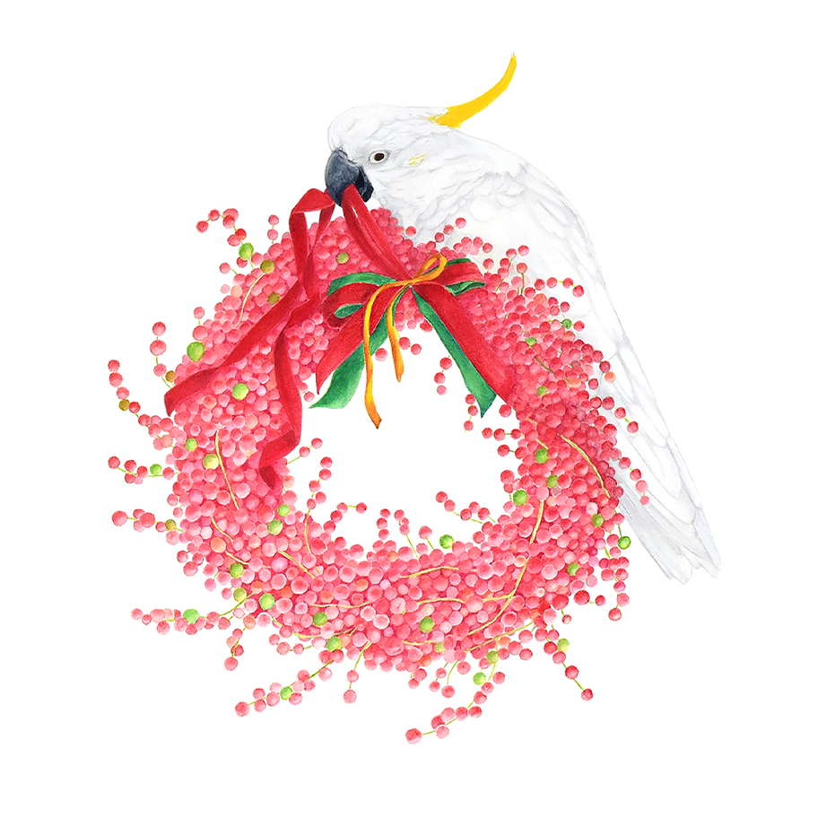 Sulph cockatoo XMAS Berries Wreath Website Pic.png