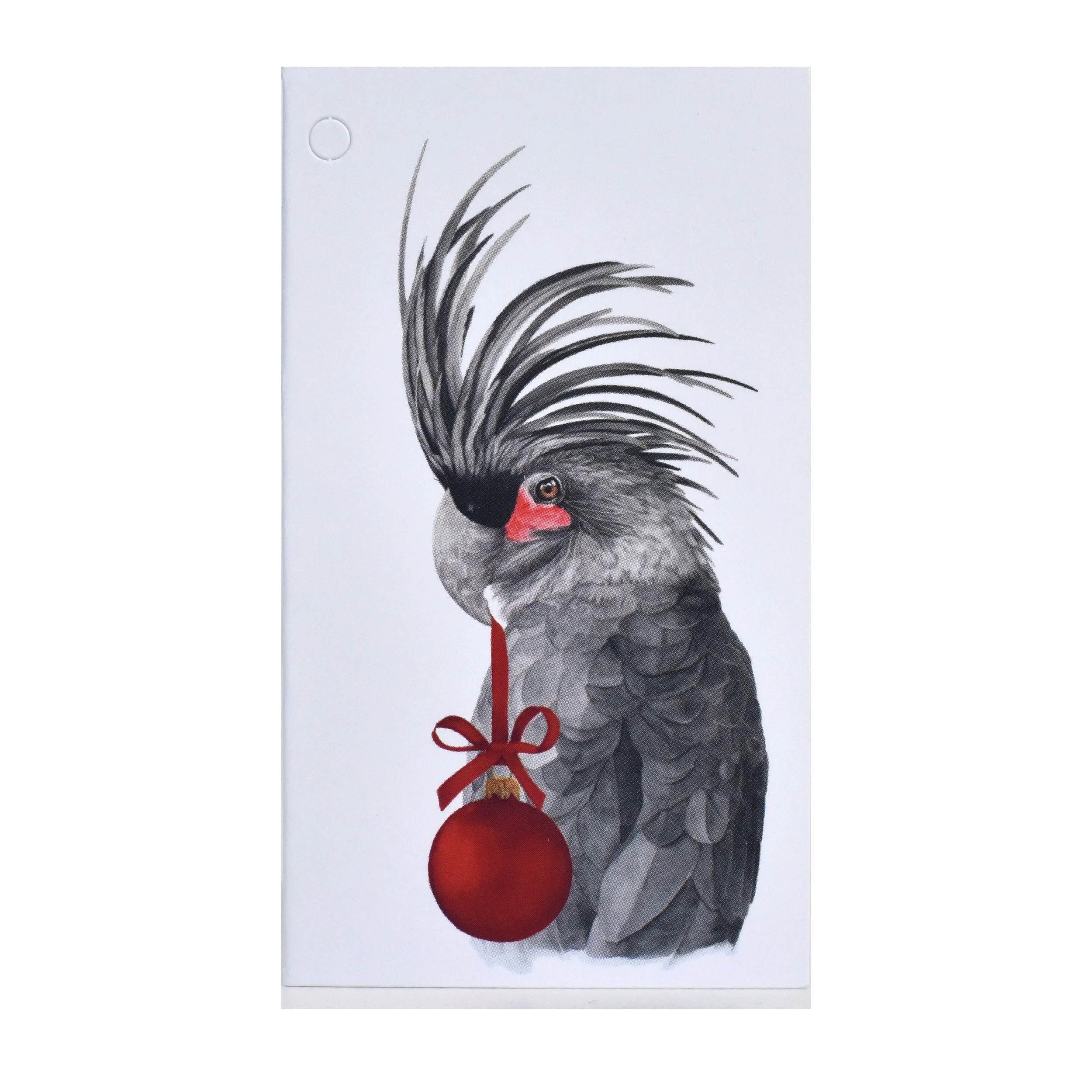 Folded Gift Tag - Christmas - Palm Cockatoo Xmas