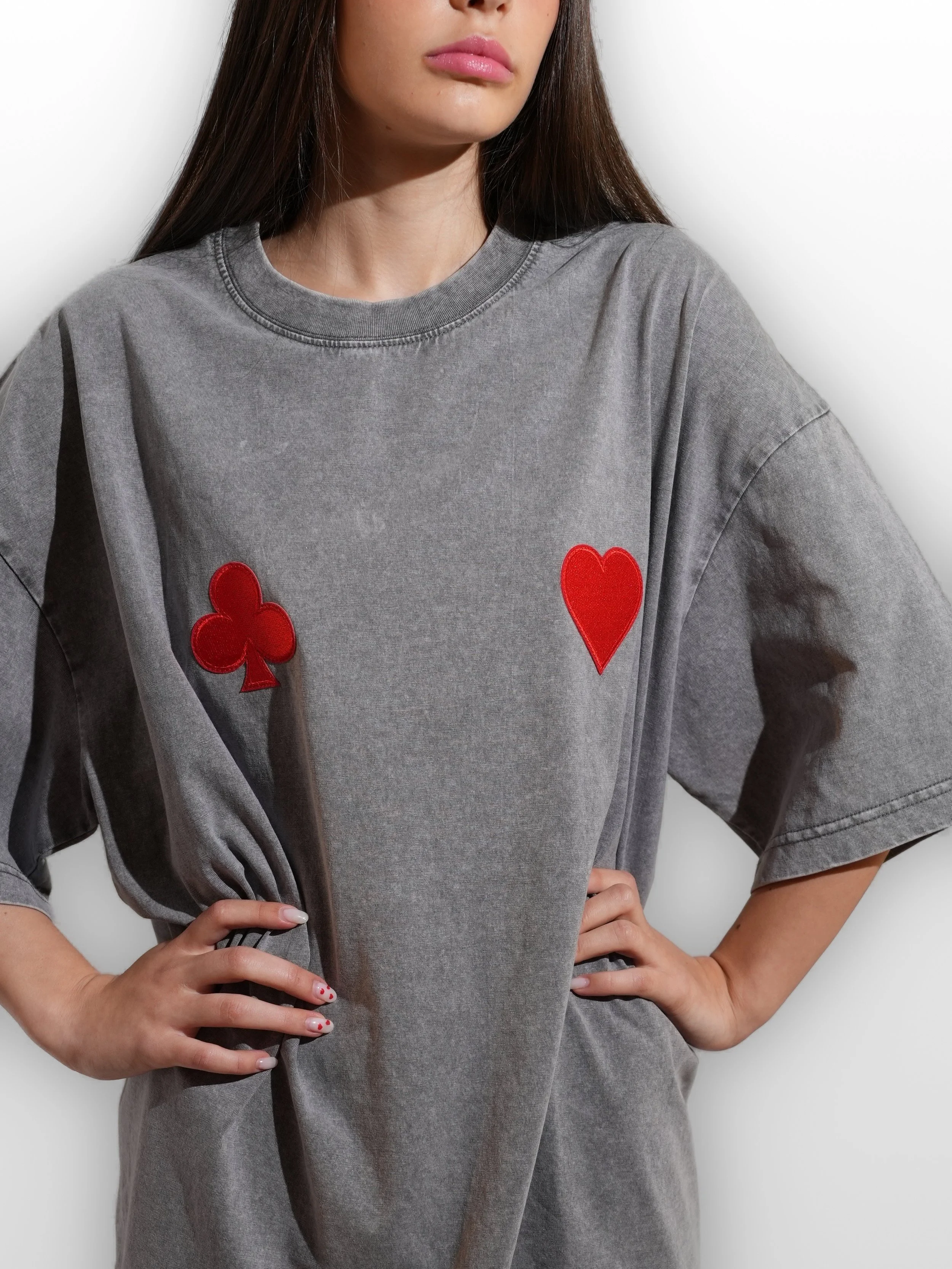 B.Brand Red Cards T-Shirt — side view: red card symbols, clean silhouette