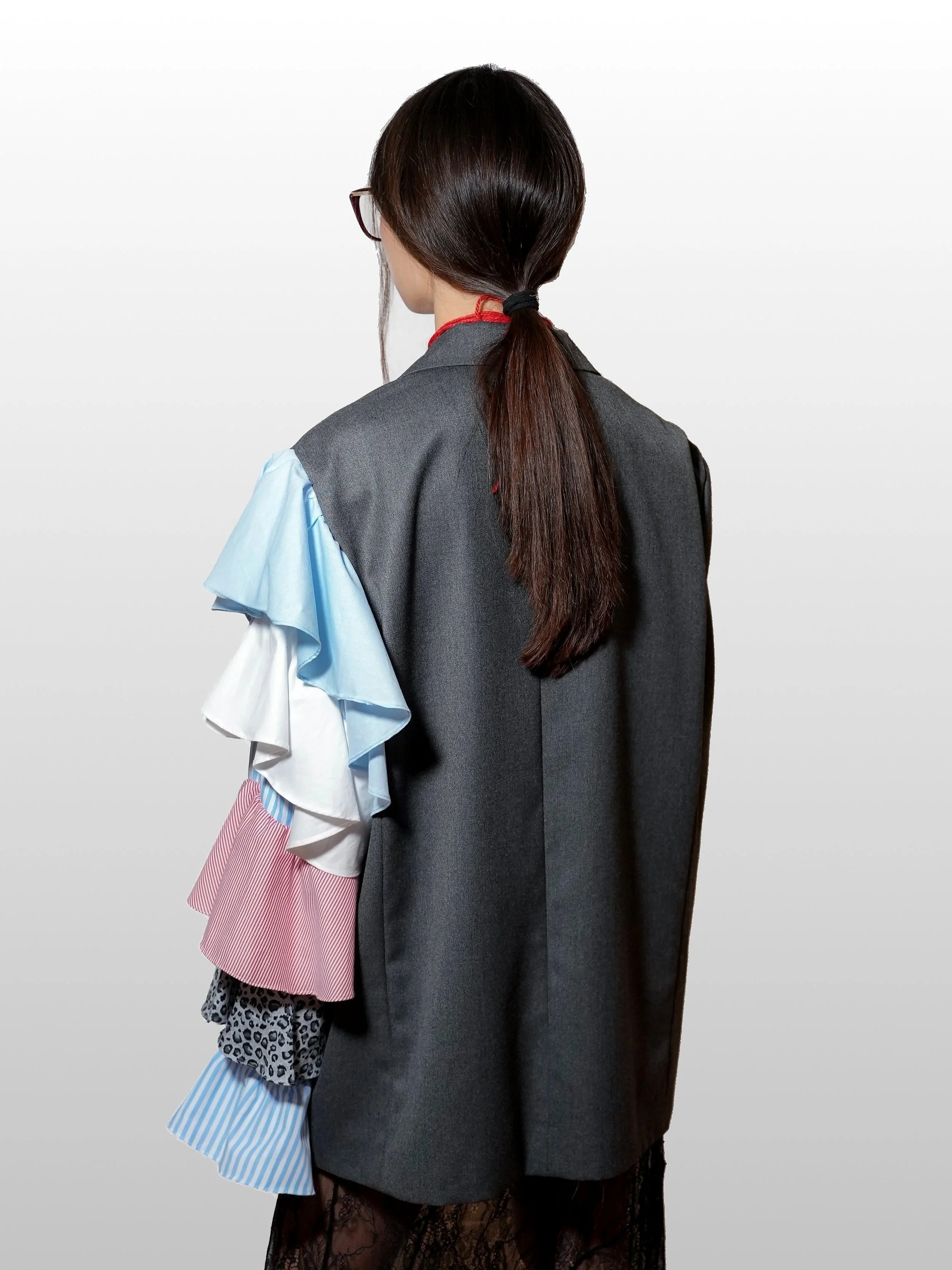 B.Brand Paris Mood Jacket — back view: clean structured back, dropped wavy shoulders