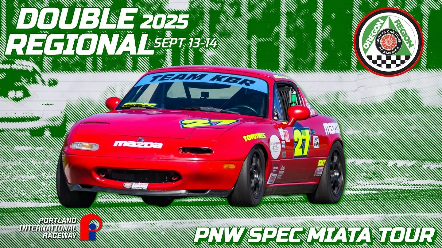 Please join Oregon Region SCCA for our final race of the year at our September 13-14th Double Regional! Saturday offers a qualifying and race and Sunday will be a morning Sprint race and an afternoon feature race. The weekend will also include the PN