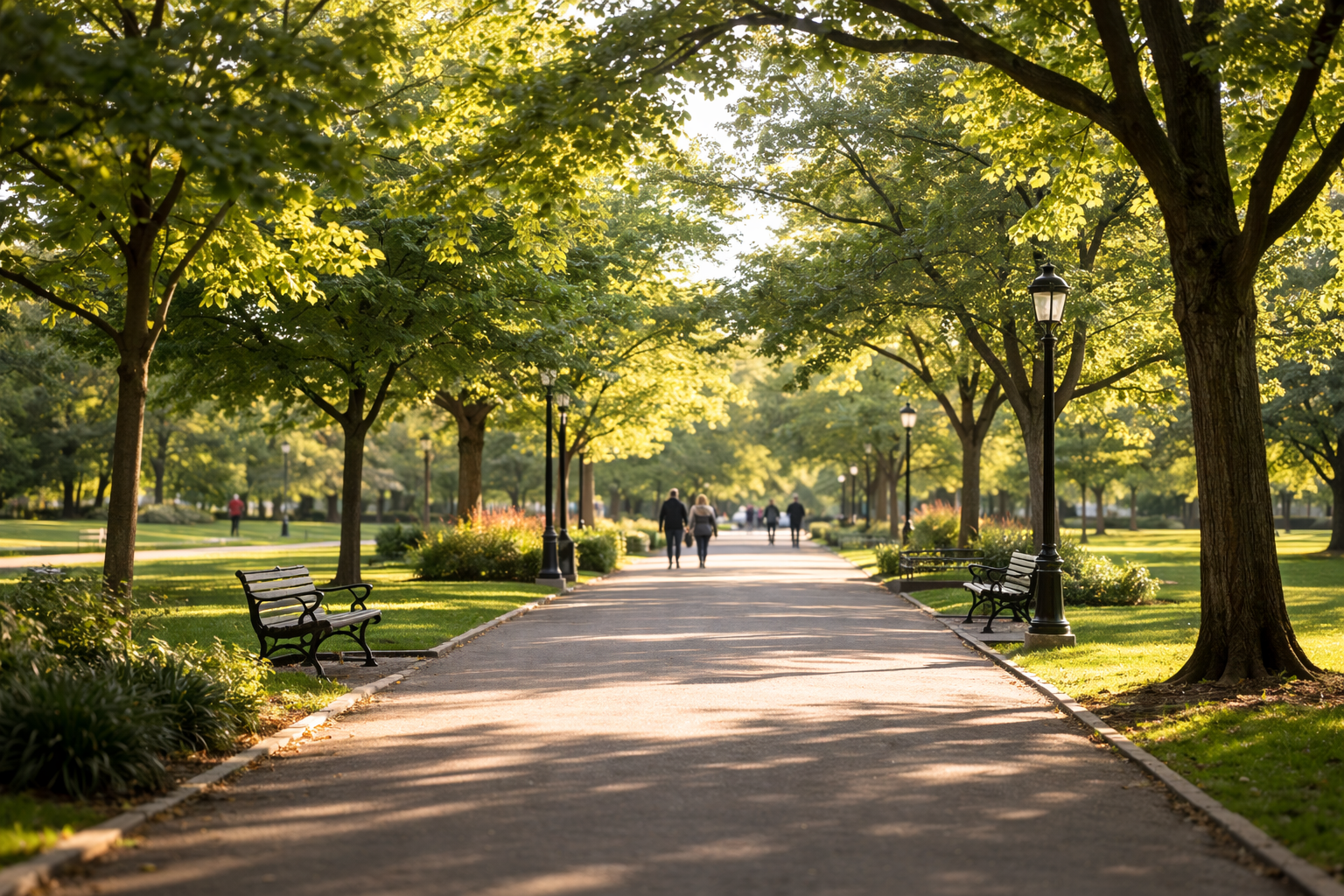 A beige armchair with a clipboard and black pen resting on the seat cushion. In the background, a small wooden table with a potted plant and a corner of a bookshelf.
