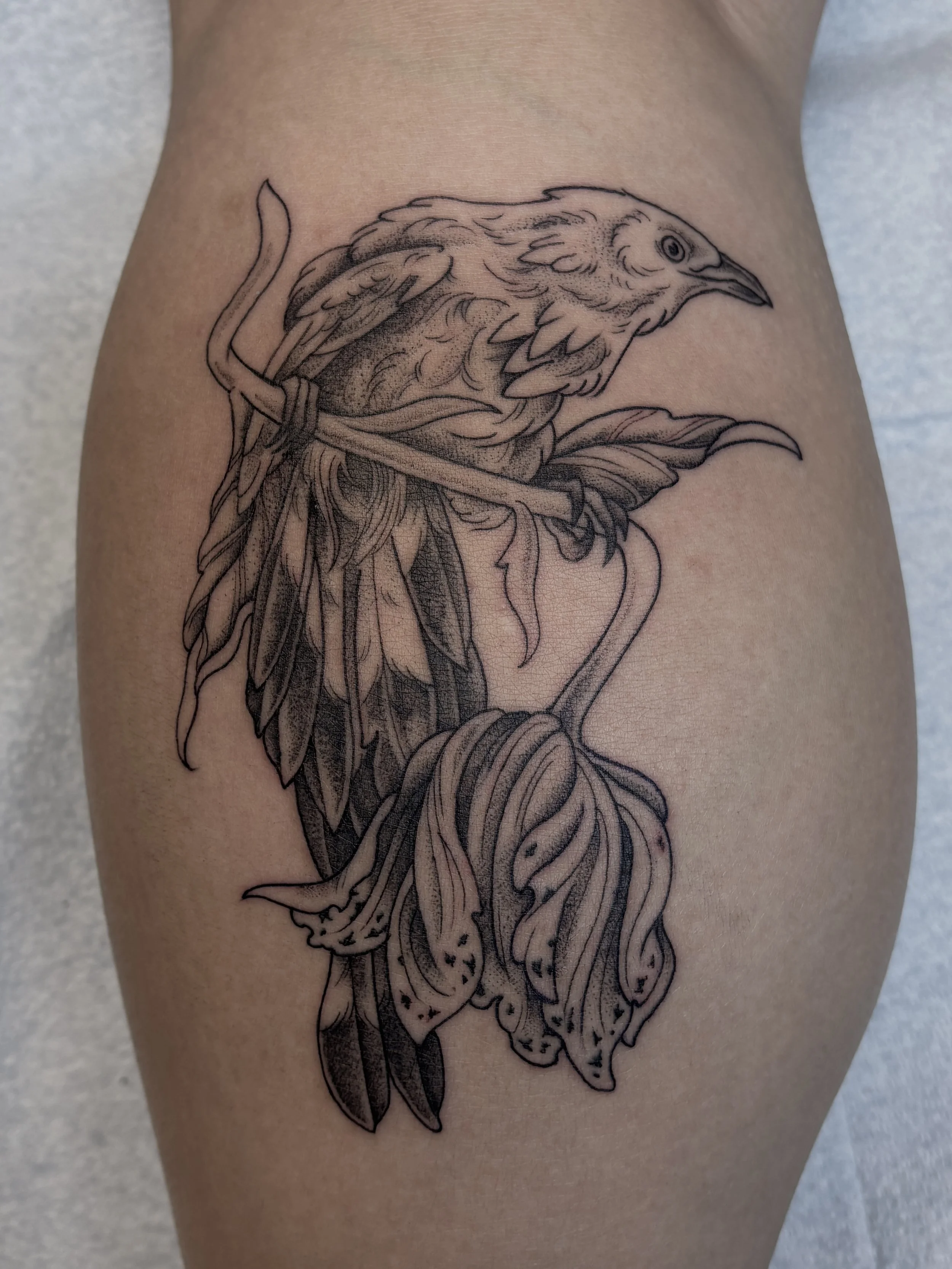 Katie Parry thursdaybluez seattle tattoo artist black and gray fine line