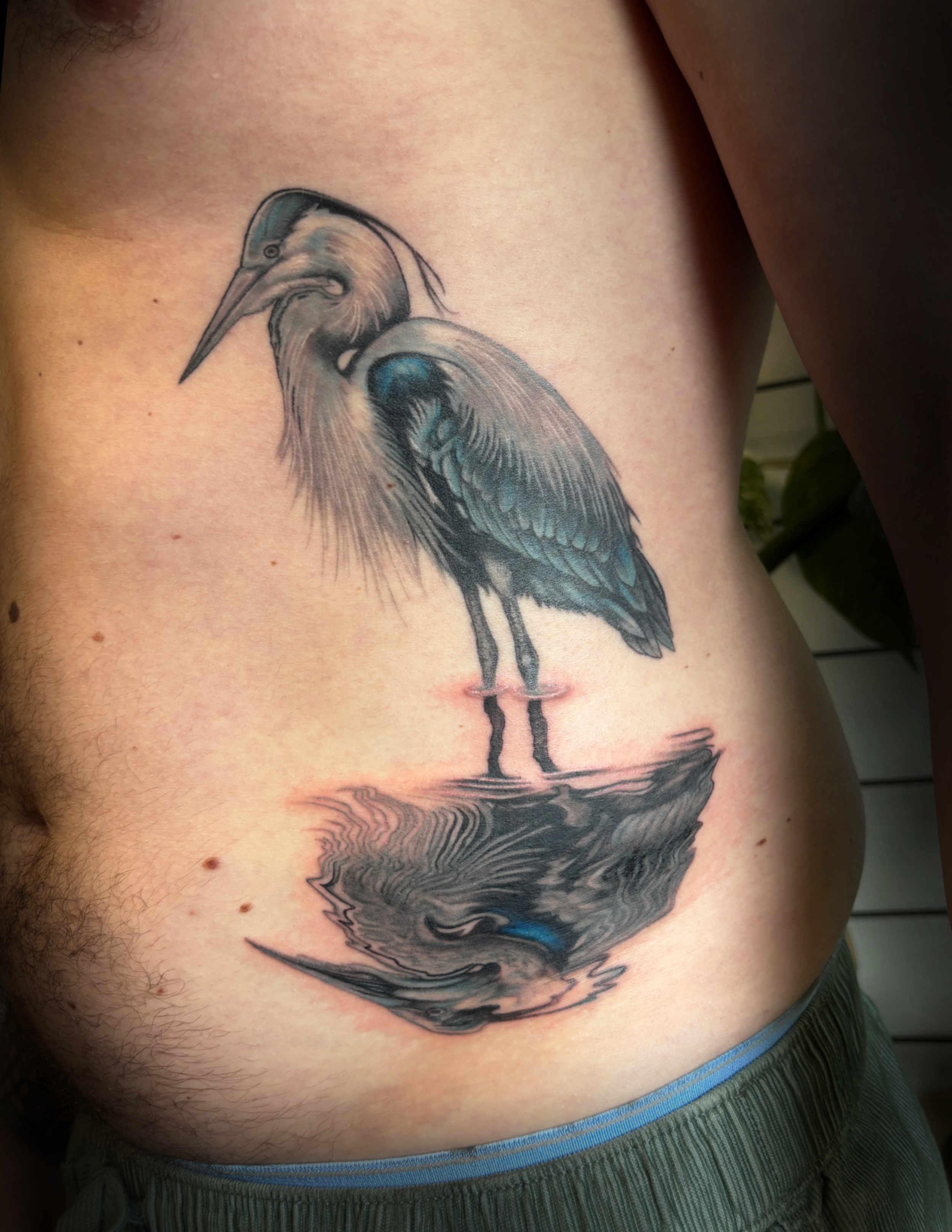 heron tattoo gorgeous reflection