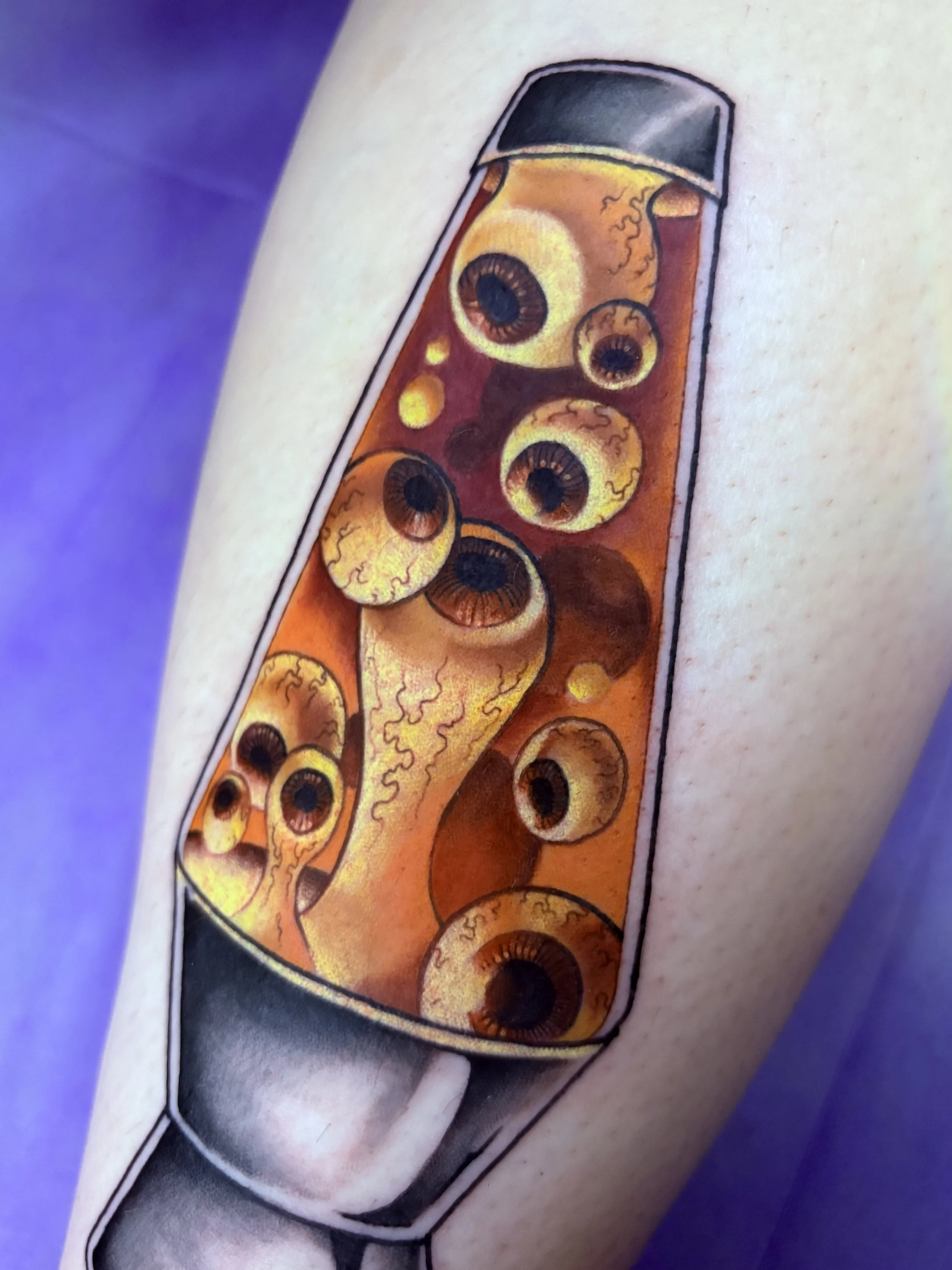 Giovanni willett vbstrvct Seattle tattoo artist lava lamp eyeball tattoo color