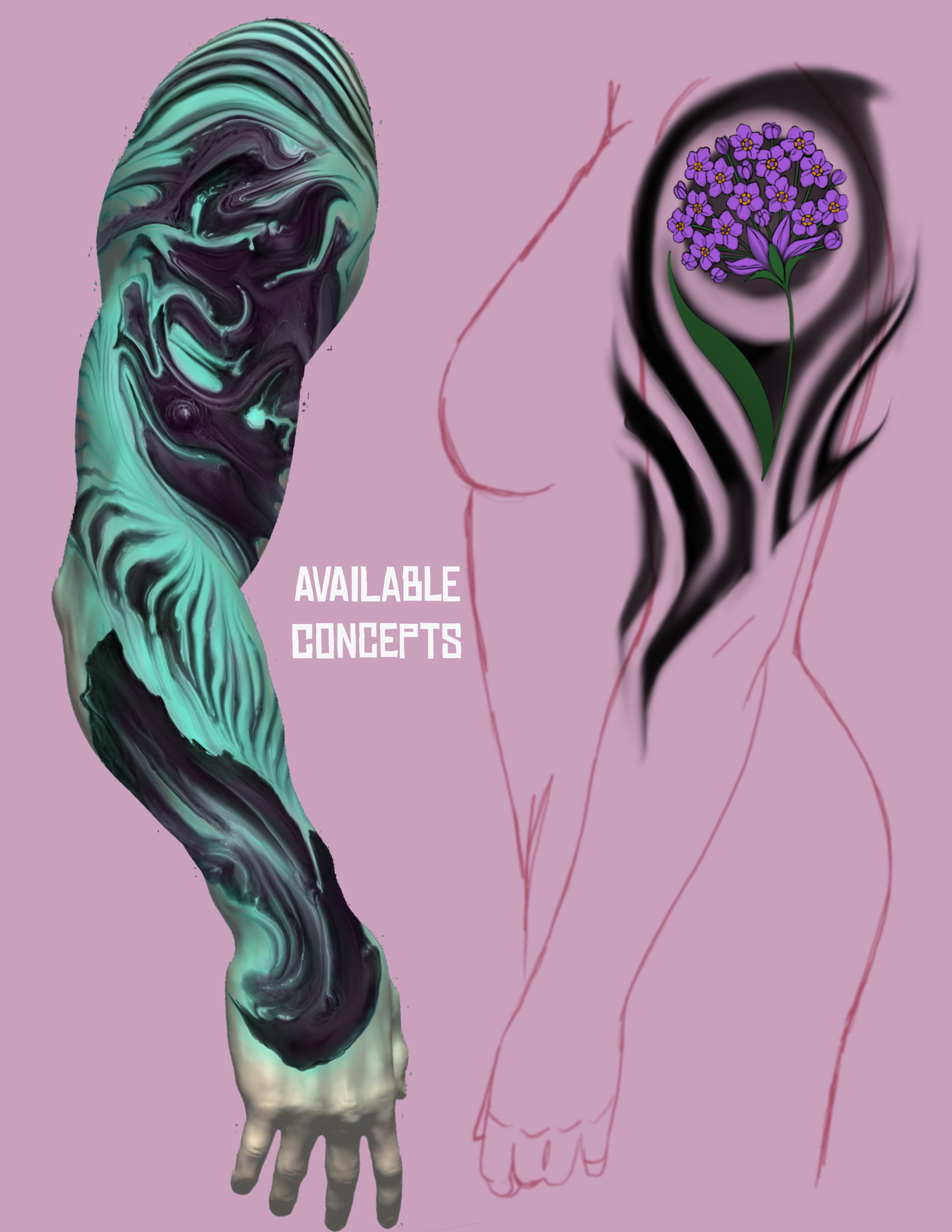 abstract artwork tattoo concept