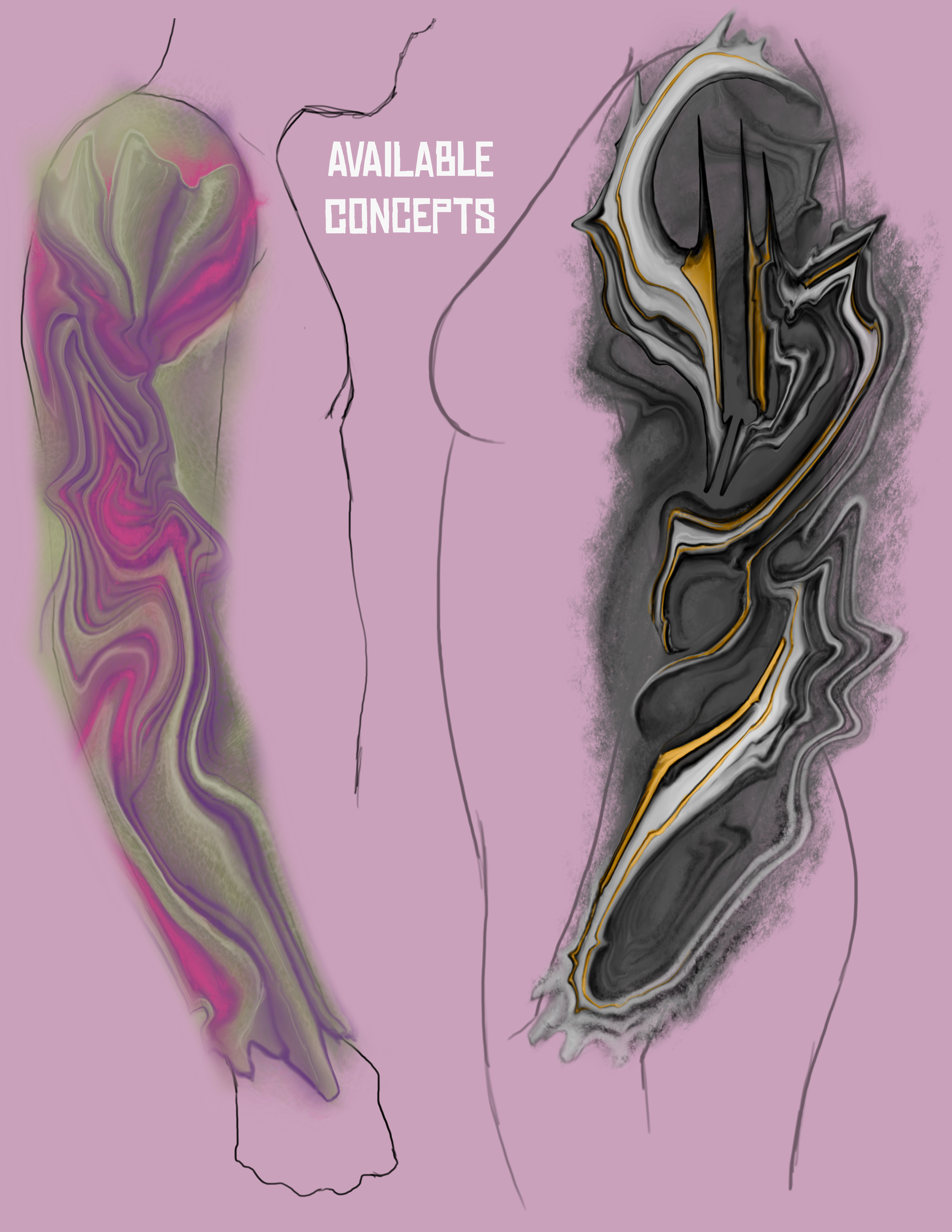 abstract artwork tattoo concept