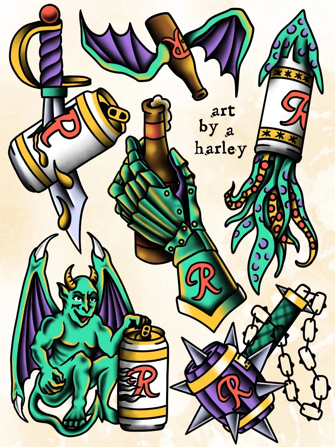 Austin Seattle Flash Tattoos