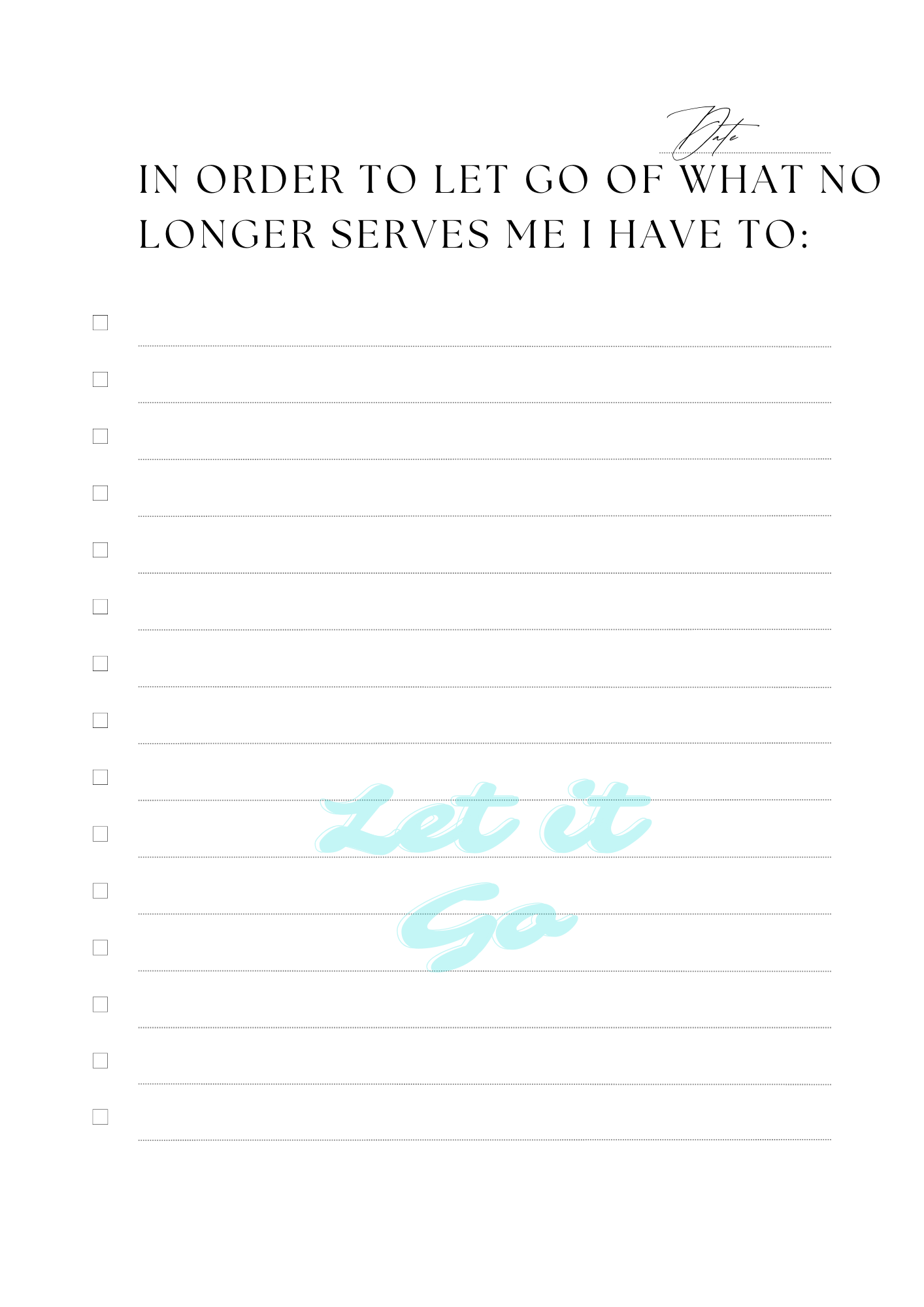 Letting Go of What No Longer Serves You