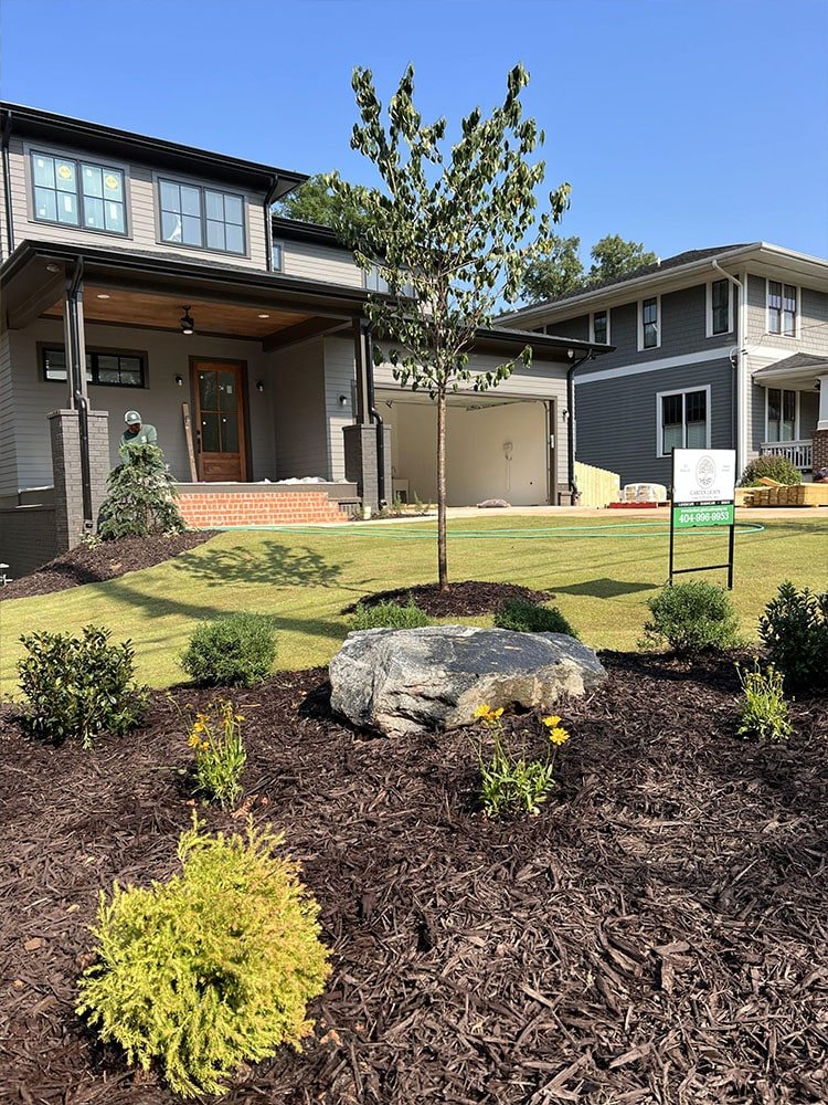 landscaped yard