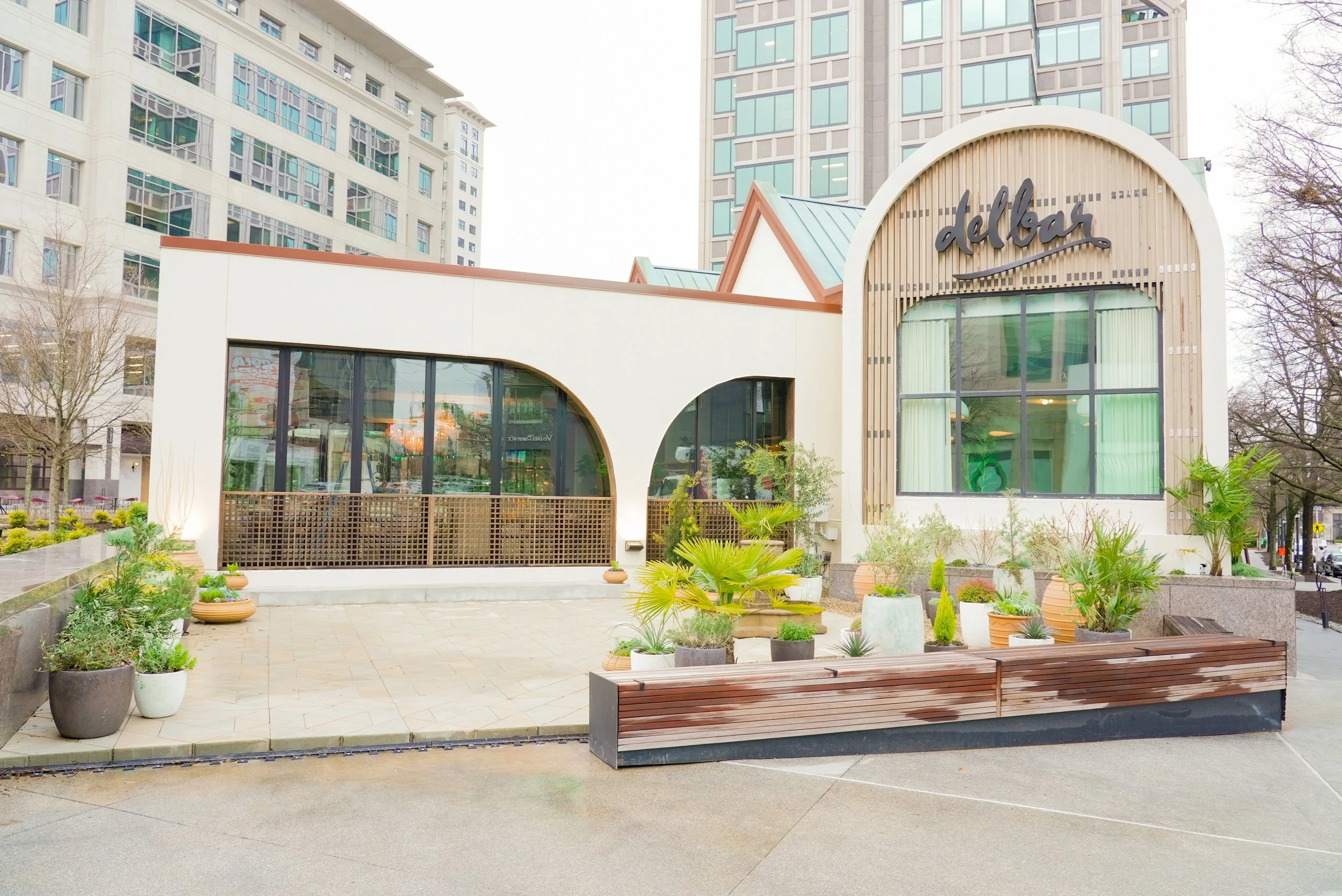 front of Delbar restaurant in Atlanta