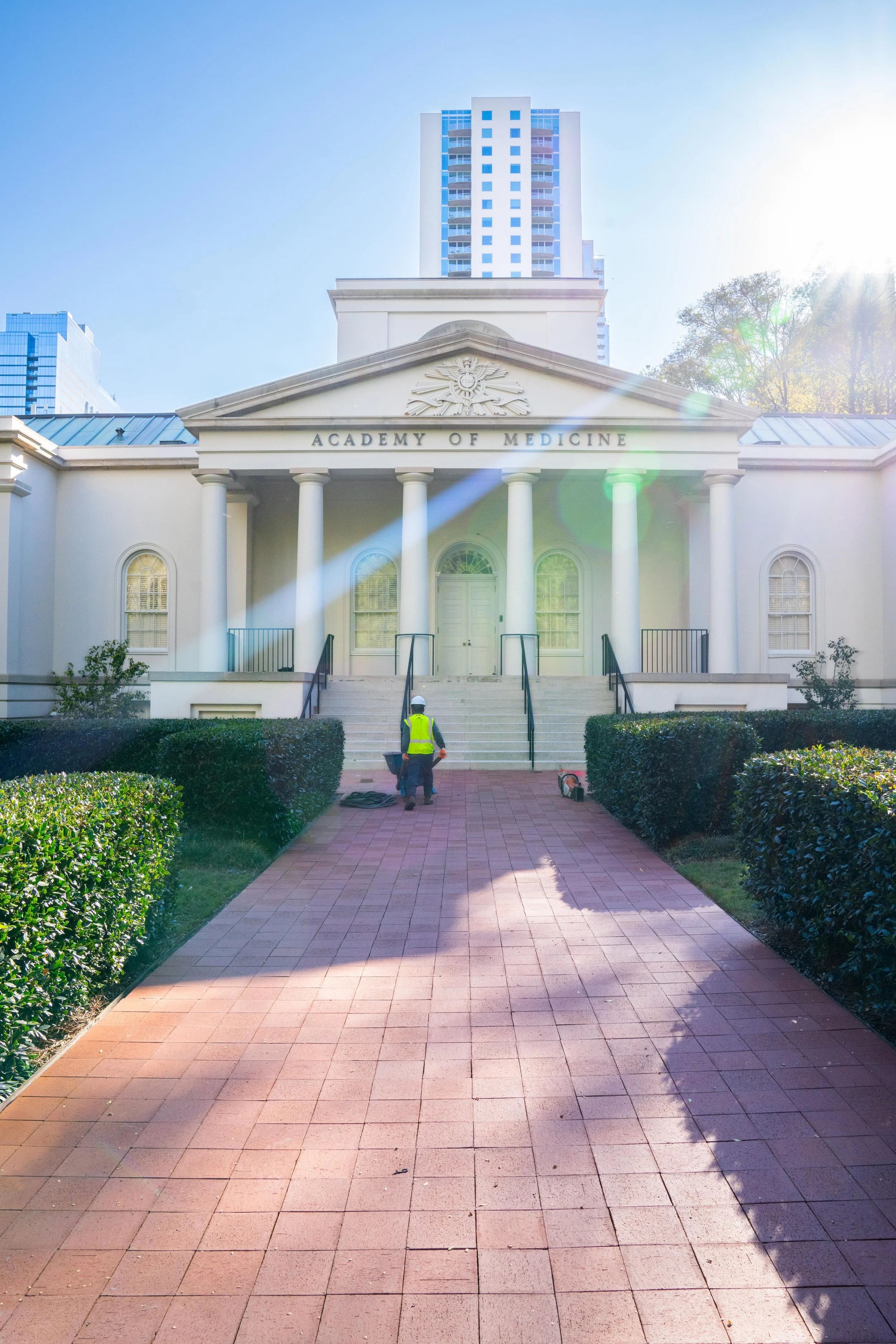 front of GA Tech Academy of Medicine building