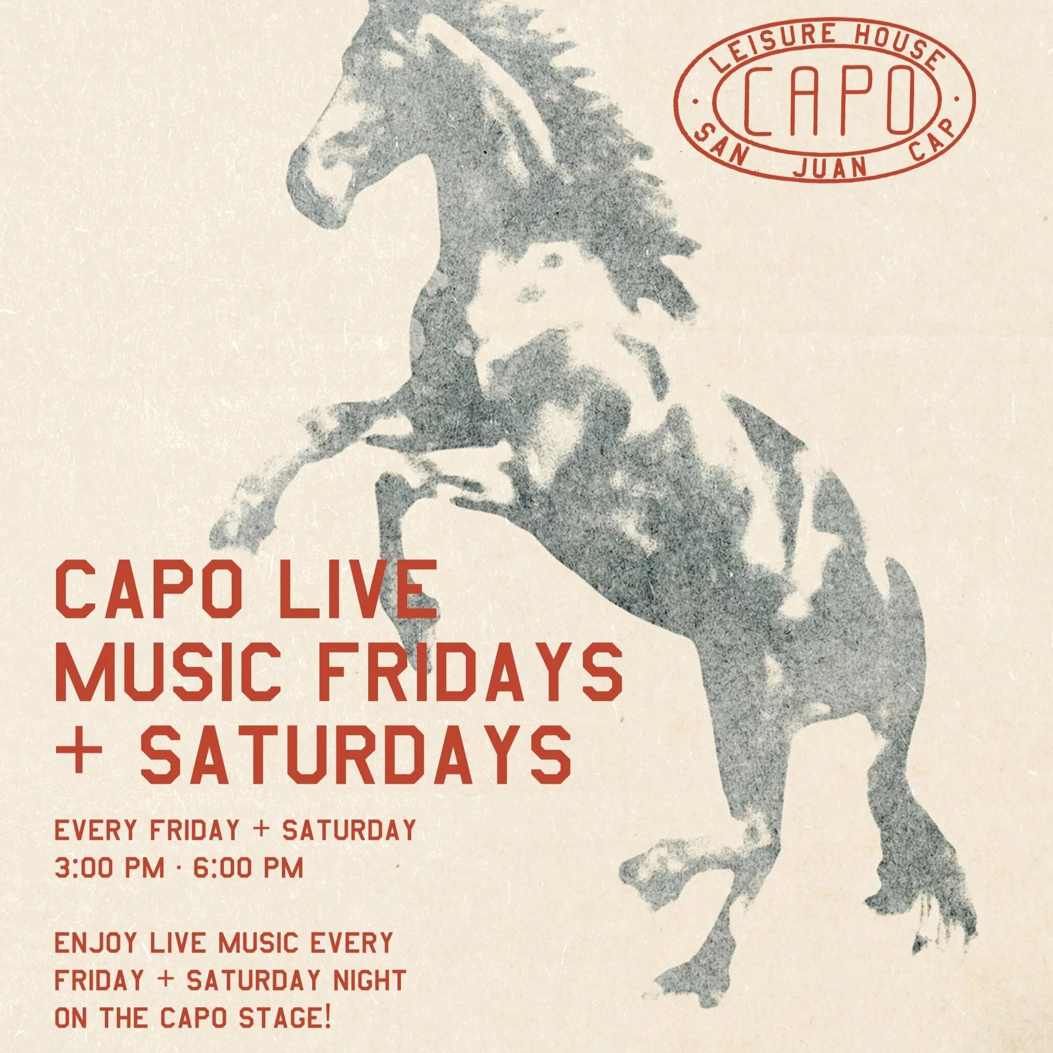Live Music Fridays + Saturdays