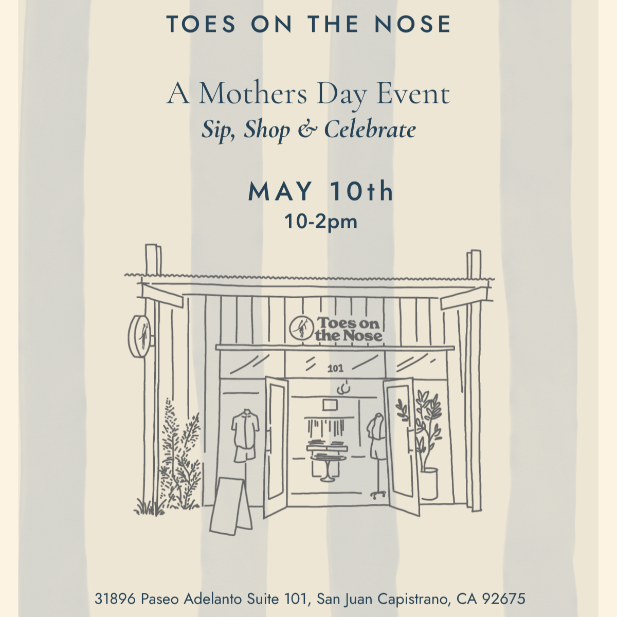 Toes on the Nose Mother’s Day Sip + Shop