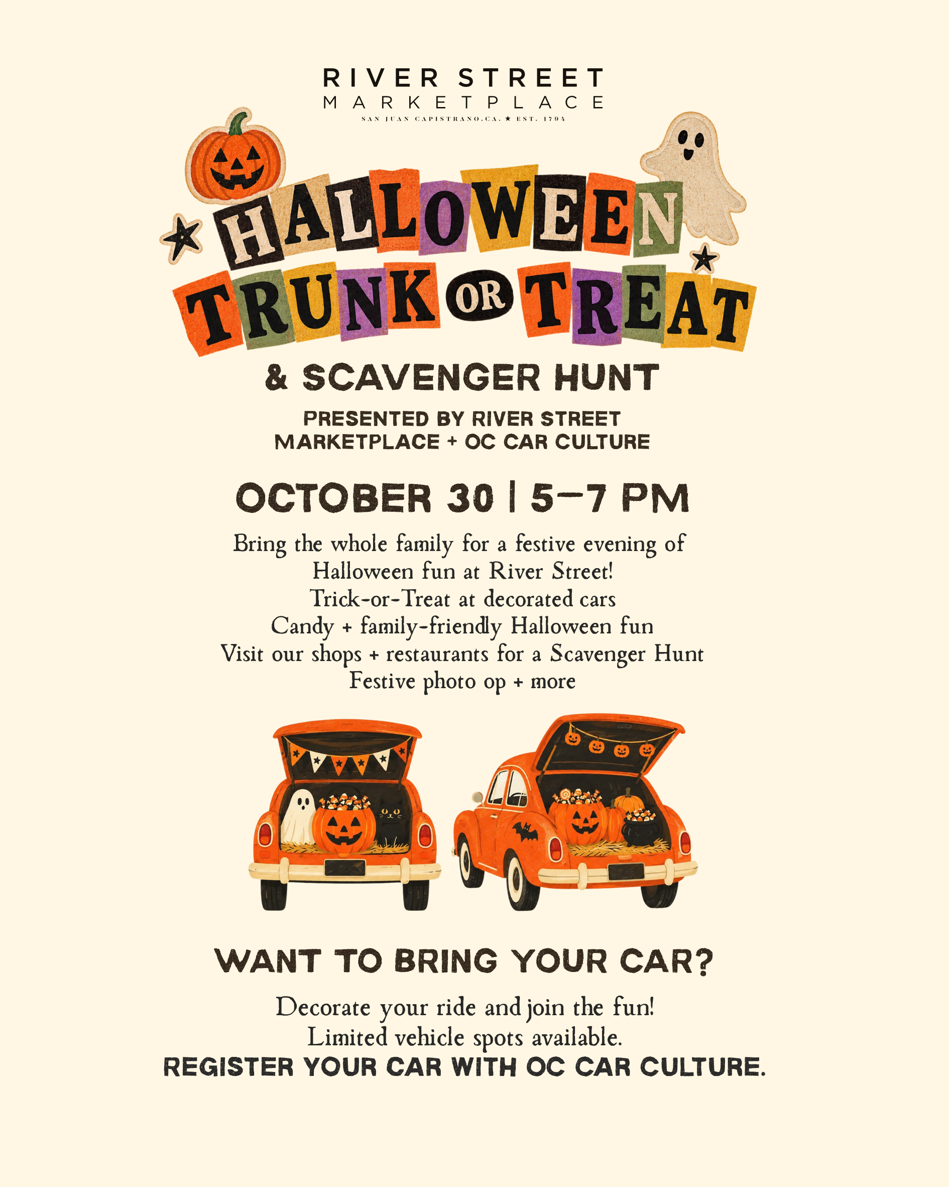 Halloween Trunk or Treat and Scavenger Hunt