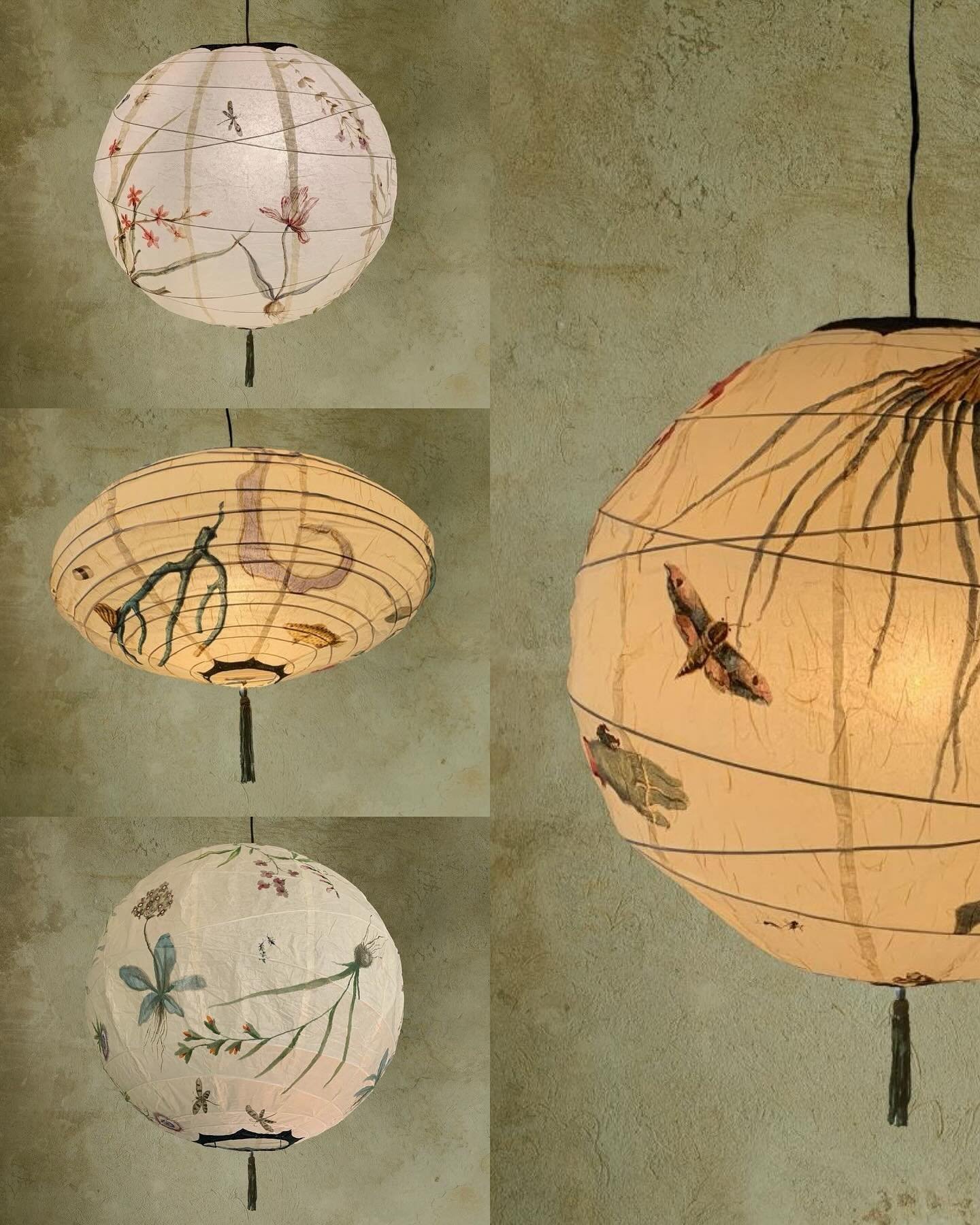 Lampions peints &agrave; la main par l&rsquo;artiste Pilar Almon.
&bull;
&bull;
#inspiration #handmade #artiste #lampion #lanterne