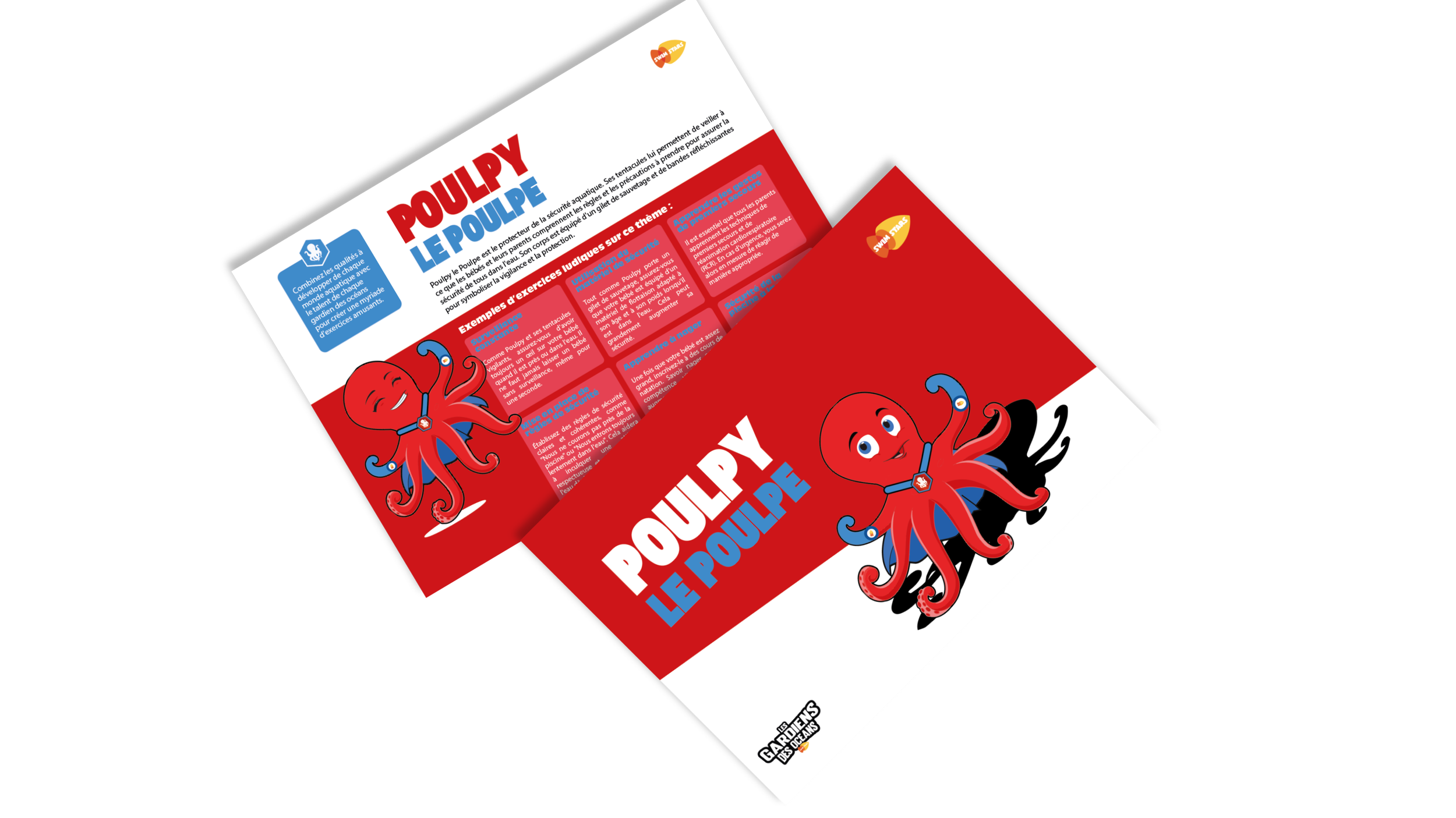 EDUCATIONAL MATERIAL
On the reverse of each sign, we've integrated a list of exercises linked to each character and universe. This initiative aims to facilitate the coach's task by offering a practical guide to implementing this new teaching method.