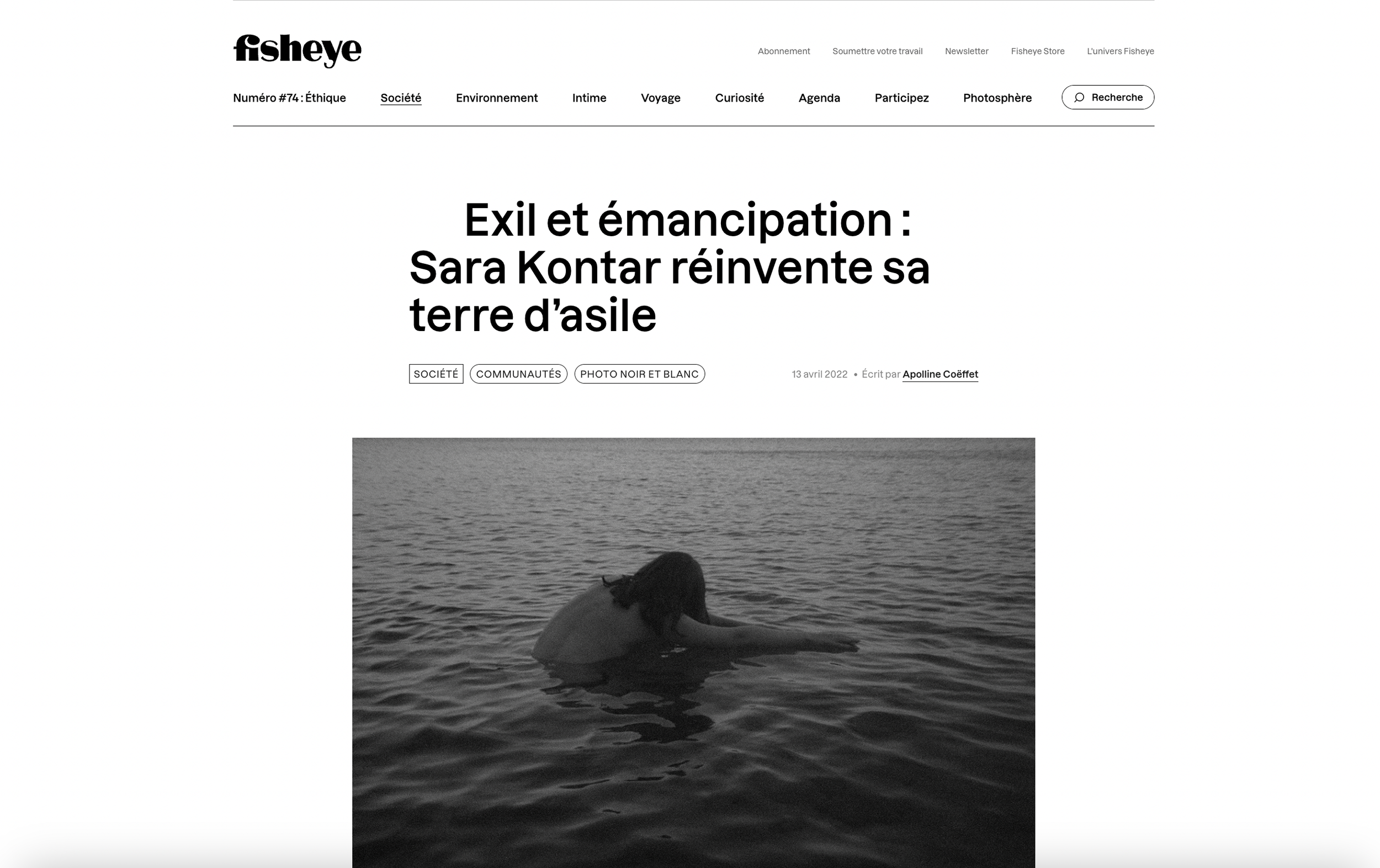 Exil et émancipation : Sara Kontar réinvente sa terre d’asile - Fisheye Magazine