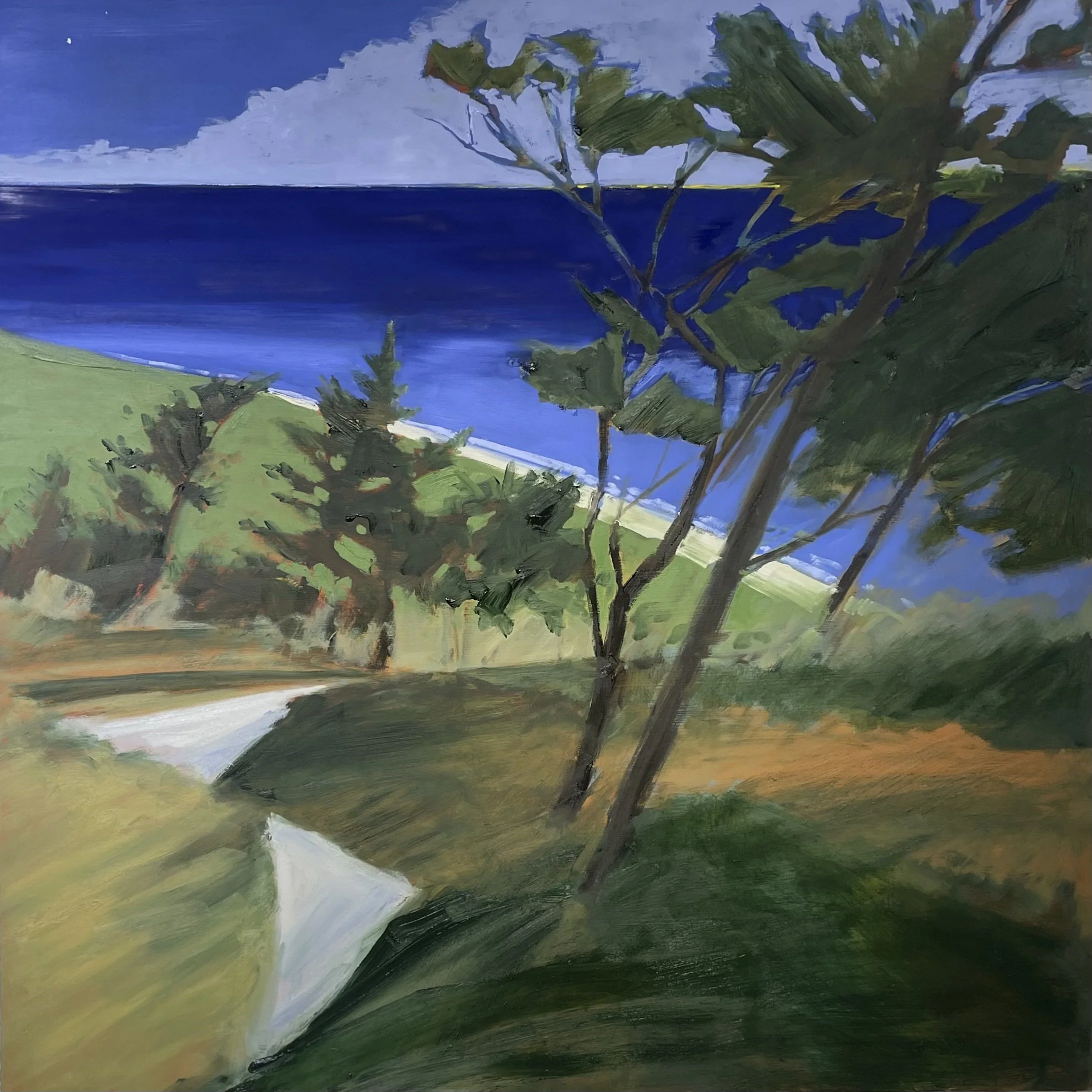 Morning Star, 36 x 36 inches, oil on panel, 2025. Collection of the Artist