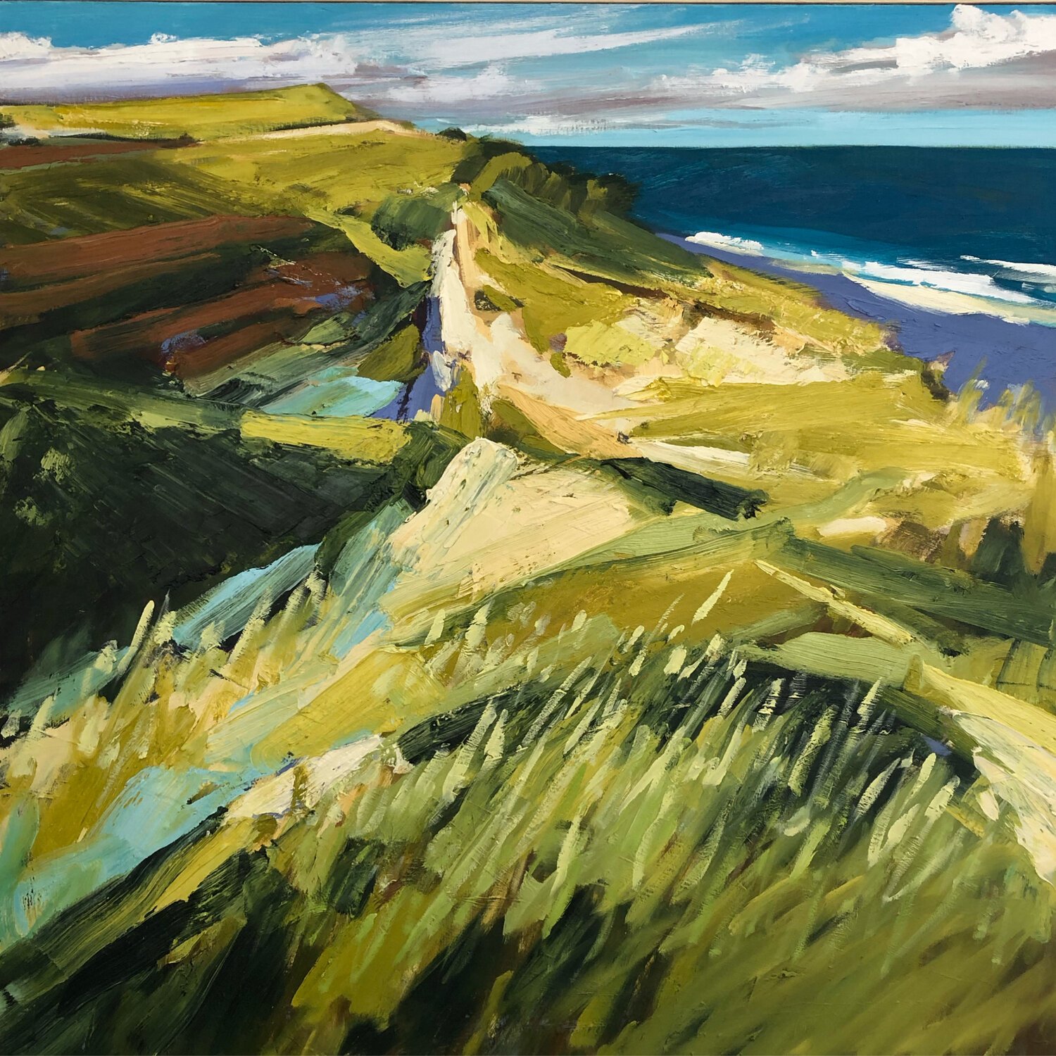 White Crest Redux, 36 x 36 inches, oil on panel, 2019. SOLD