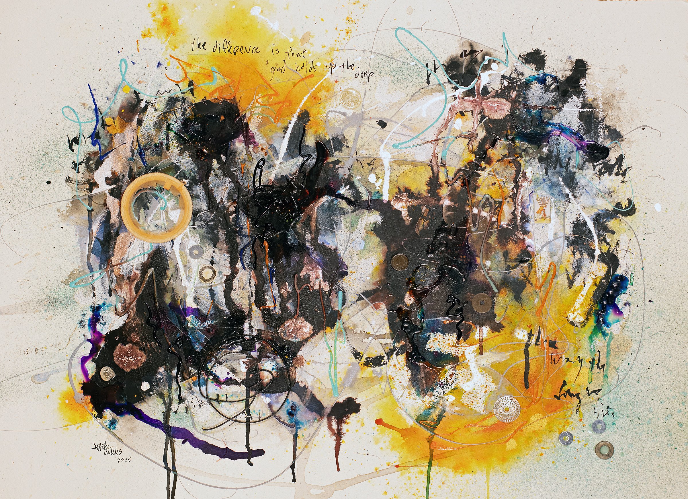 "the difference is that god holds up the drop"