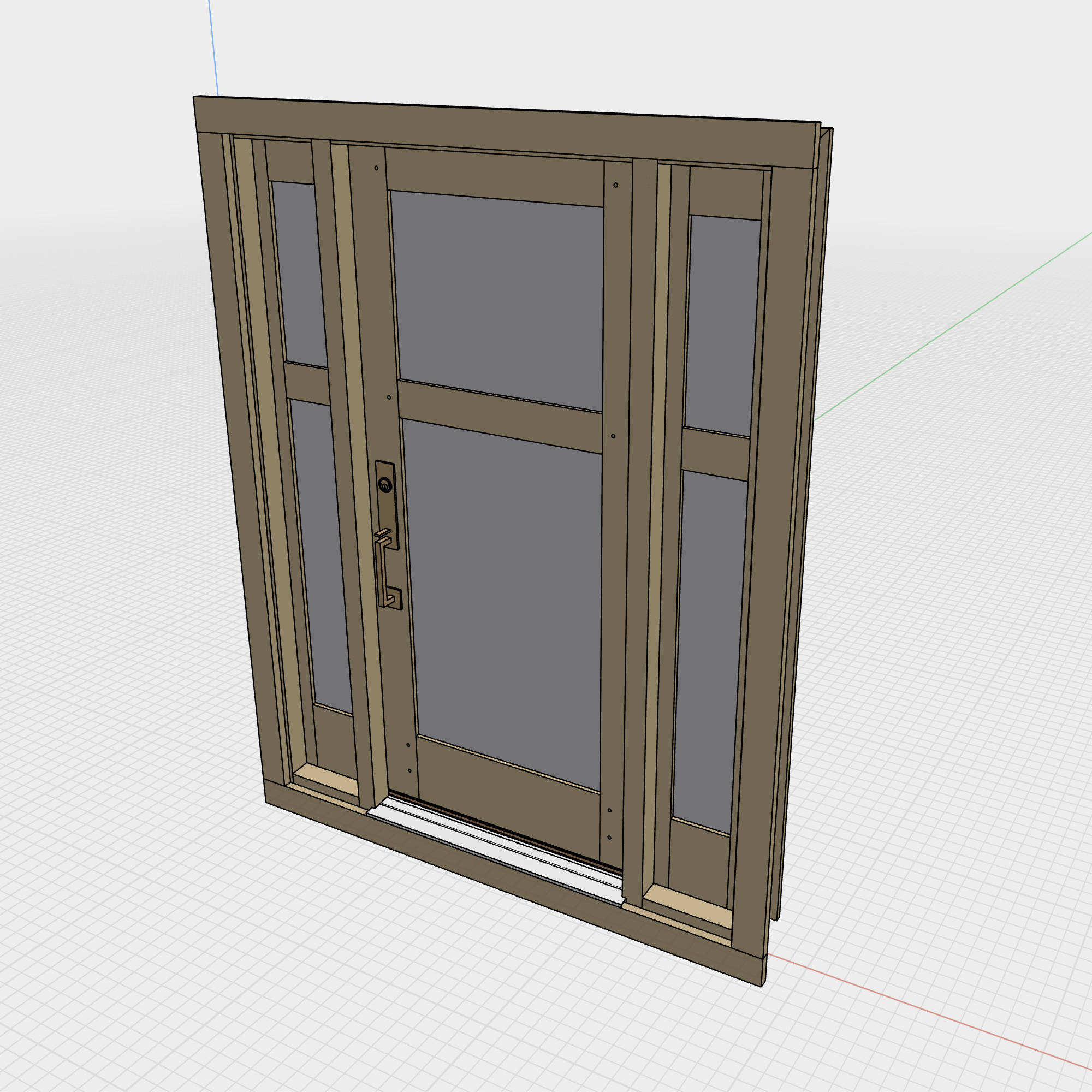 Entry Door with Sidelights Plans