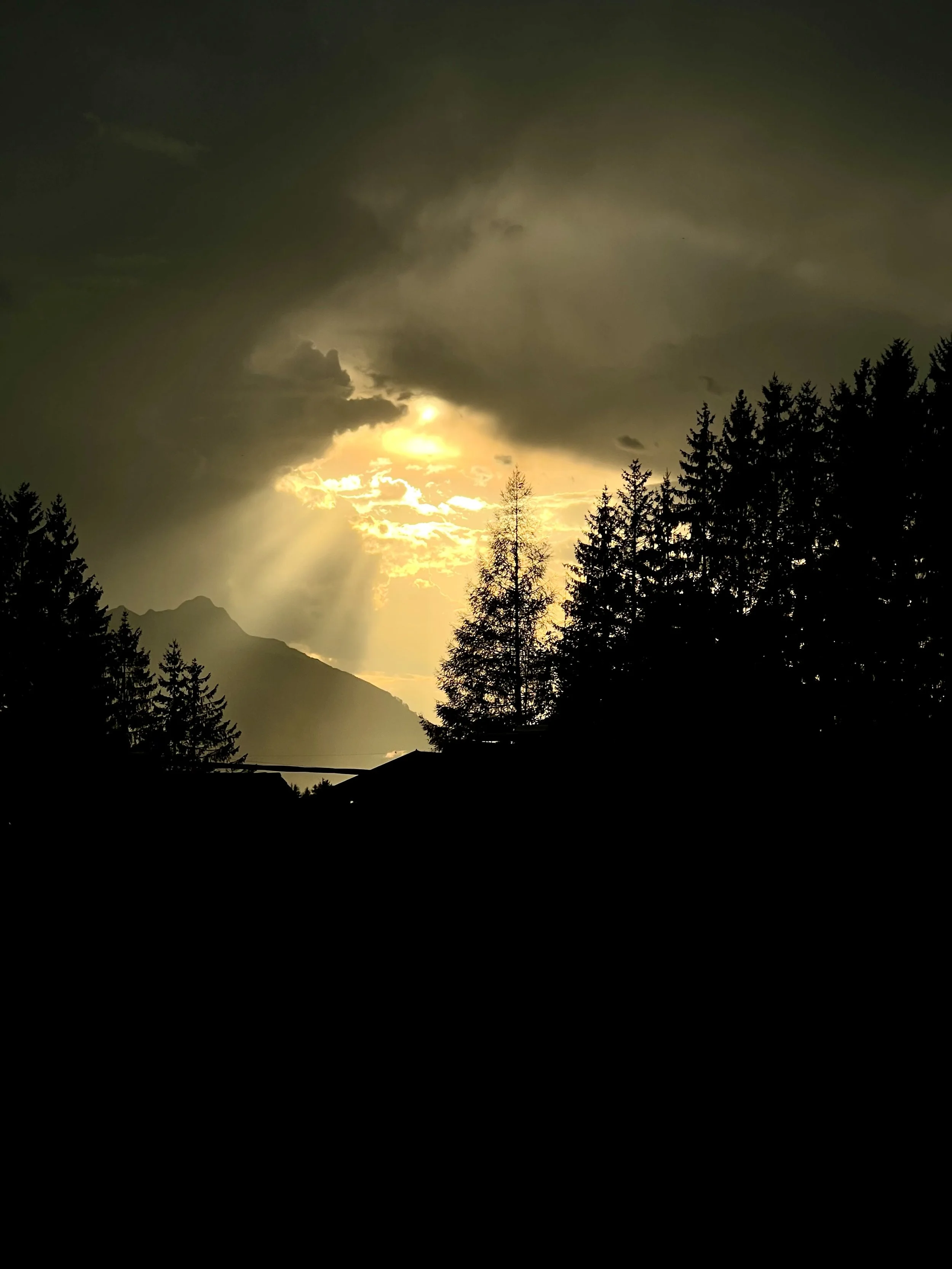 Passing of a storm in the Gailtal. 