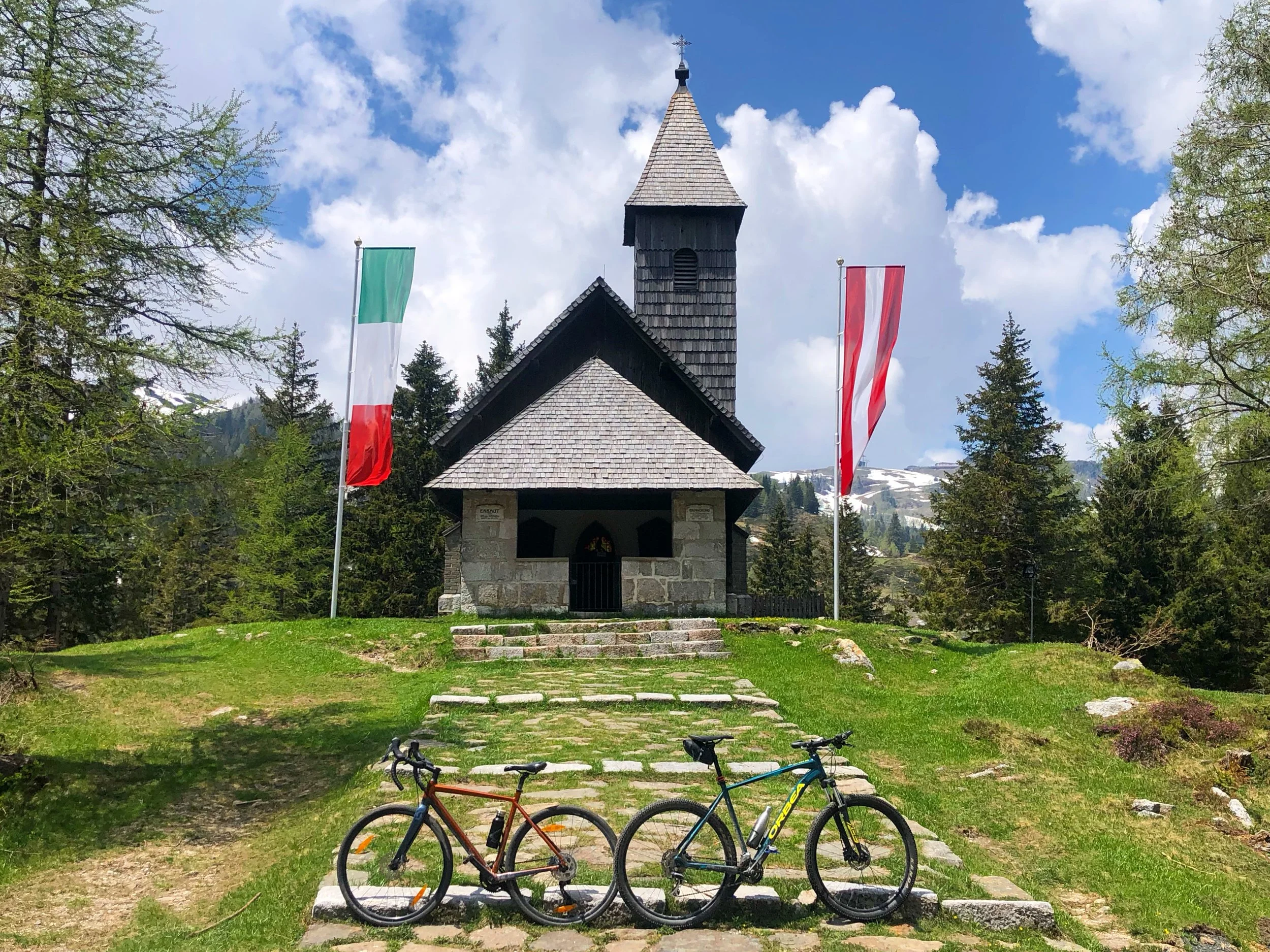 The border of Italy and Austria.