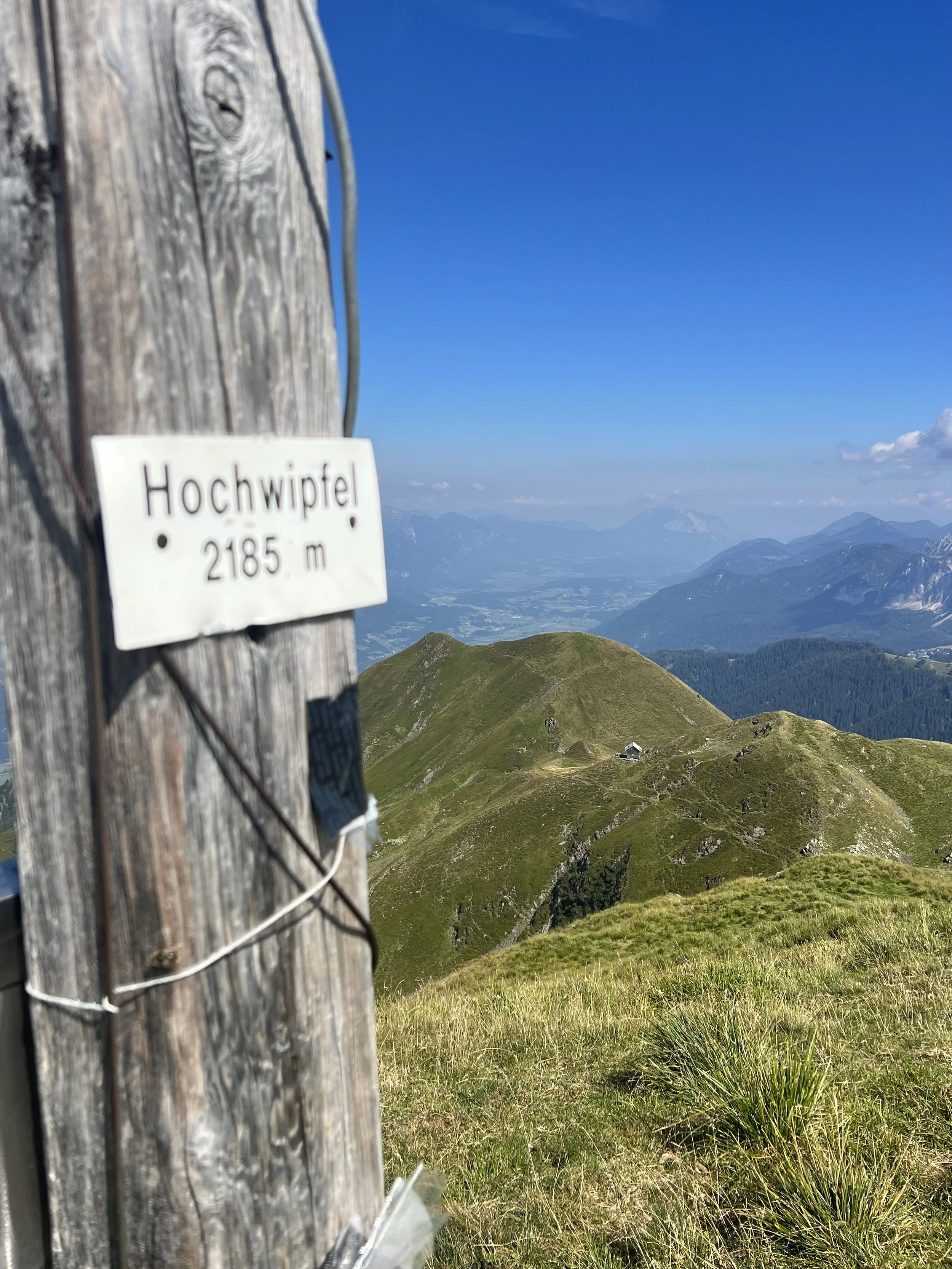 The view from Hochwipfel (the mountain directly in front of Nassfeld Blick) down the Gailtal.