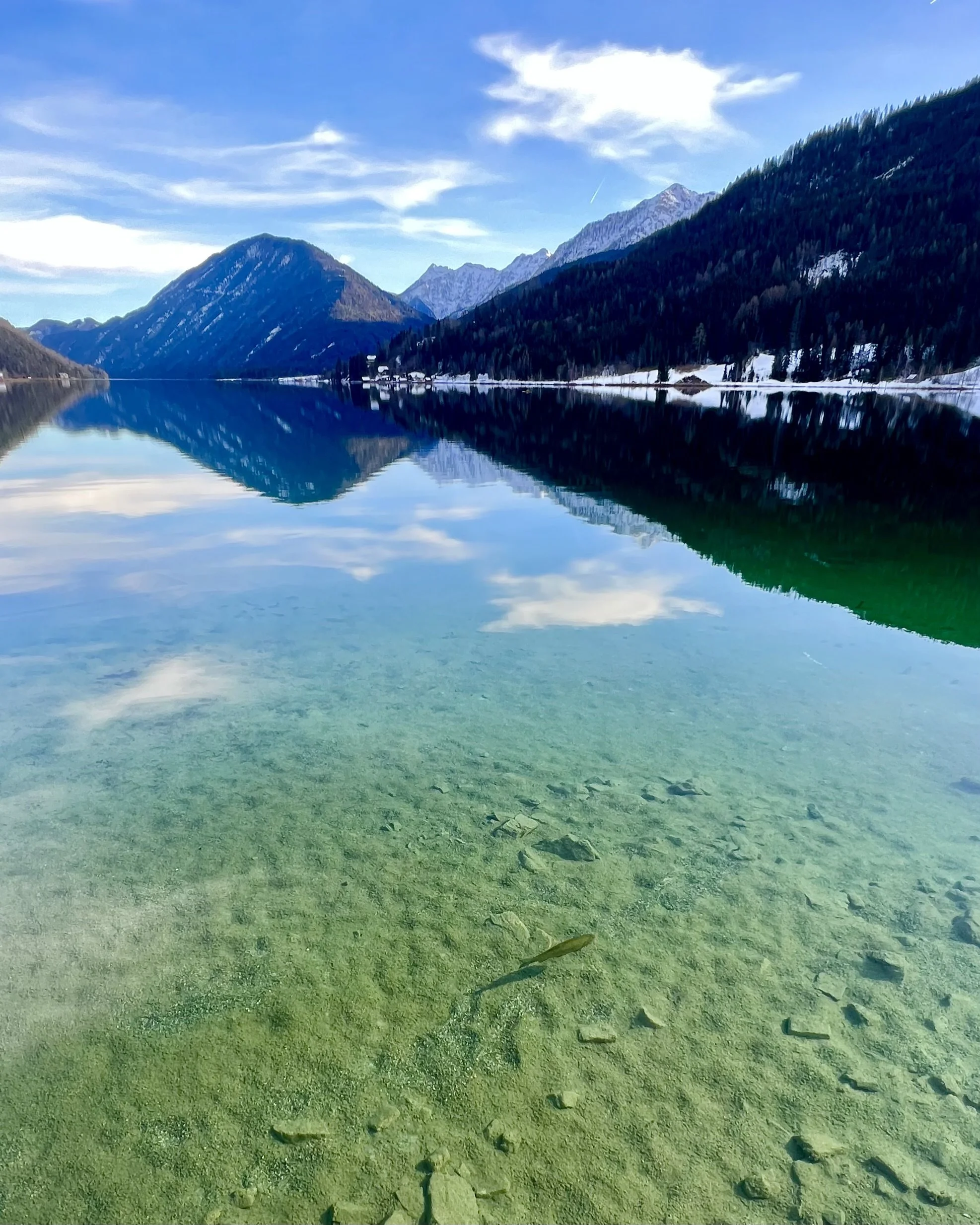 Weissensee in winter. 