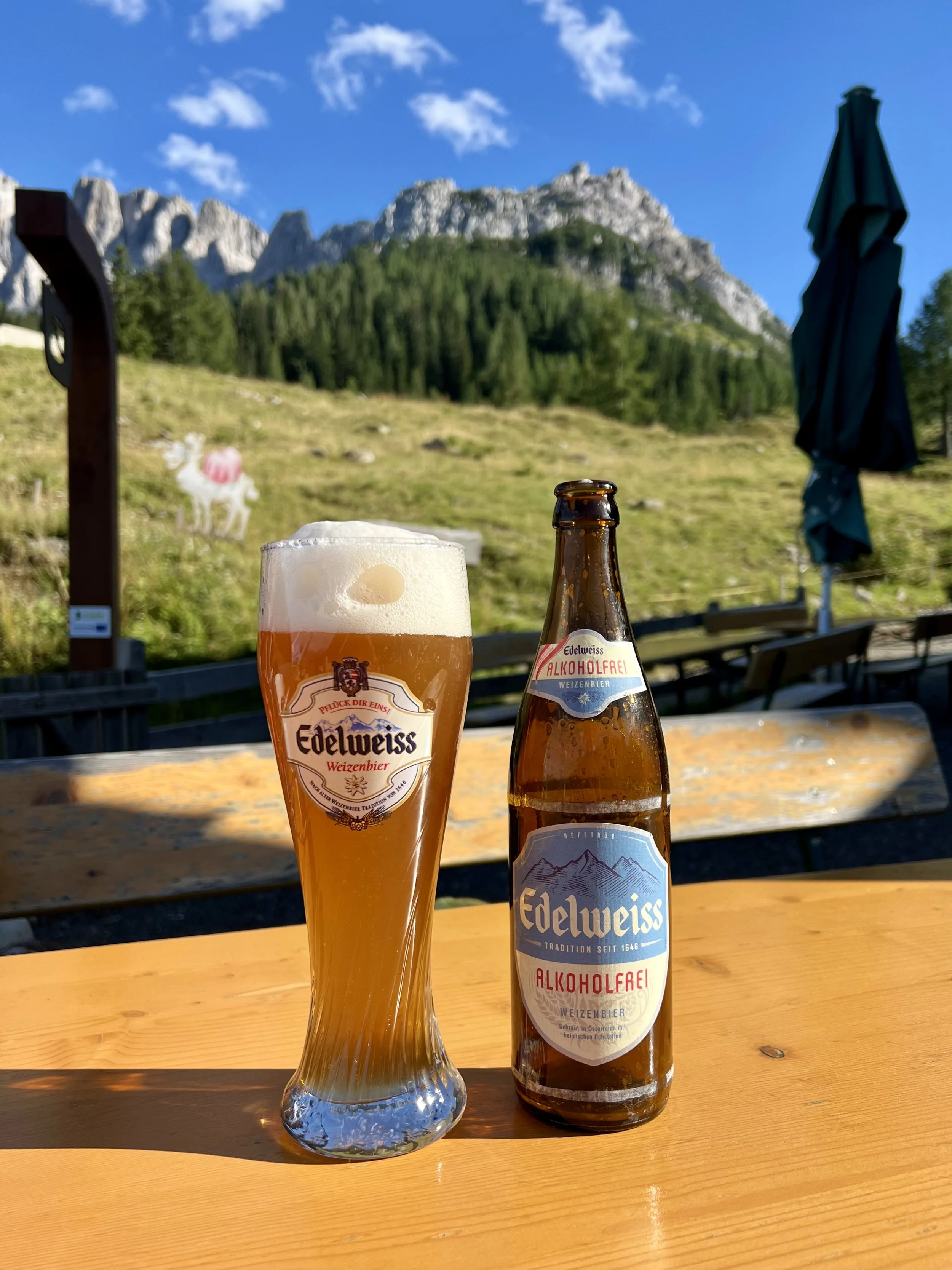 Biking refreshments at the Rattendorfer Alm, Nassfeld