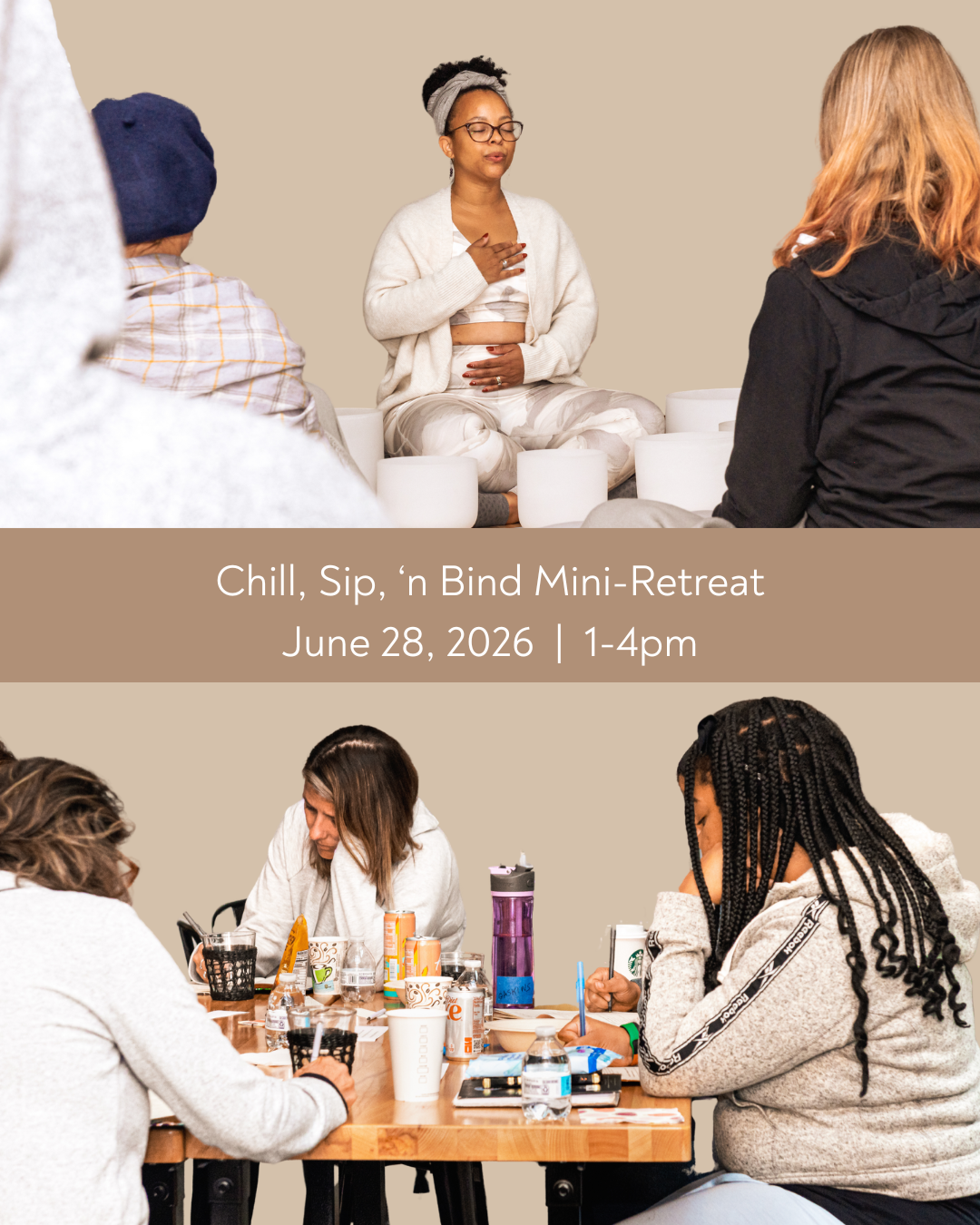 Chill, Sip, ‘n Bind Mini-Retreat