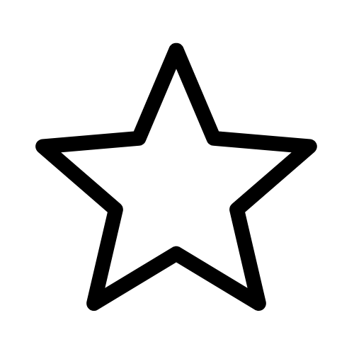 Outline of a five-pointed star on a white background.