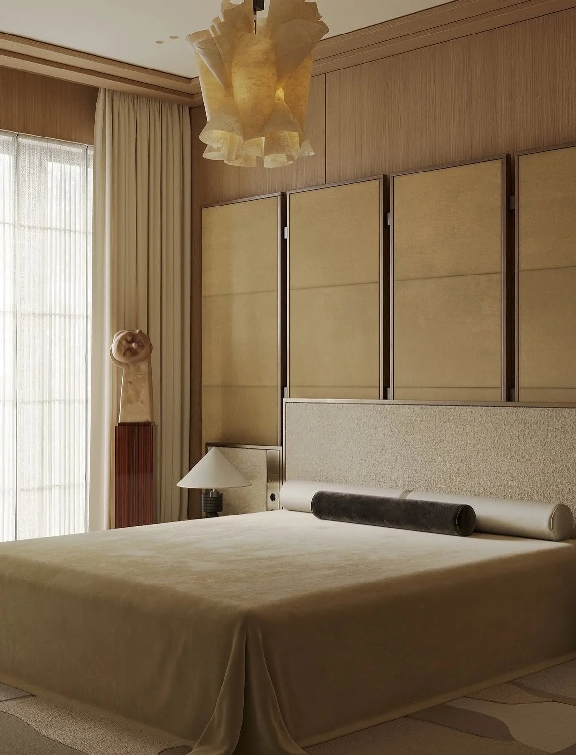 Primary bedroom goals 🤍🤍🤍

Design by @quadro_room 

Visualization by @aleinikovaaa