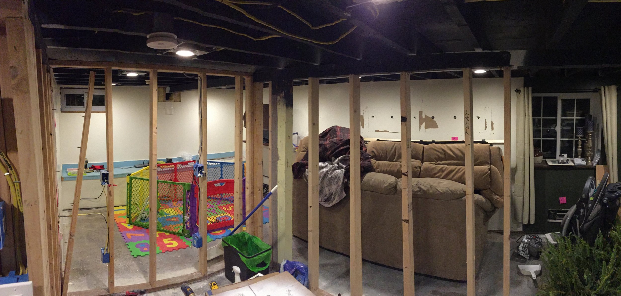 Before (post sheet rock removal)