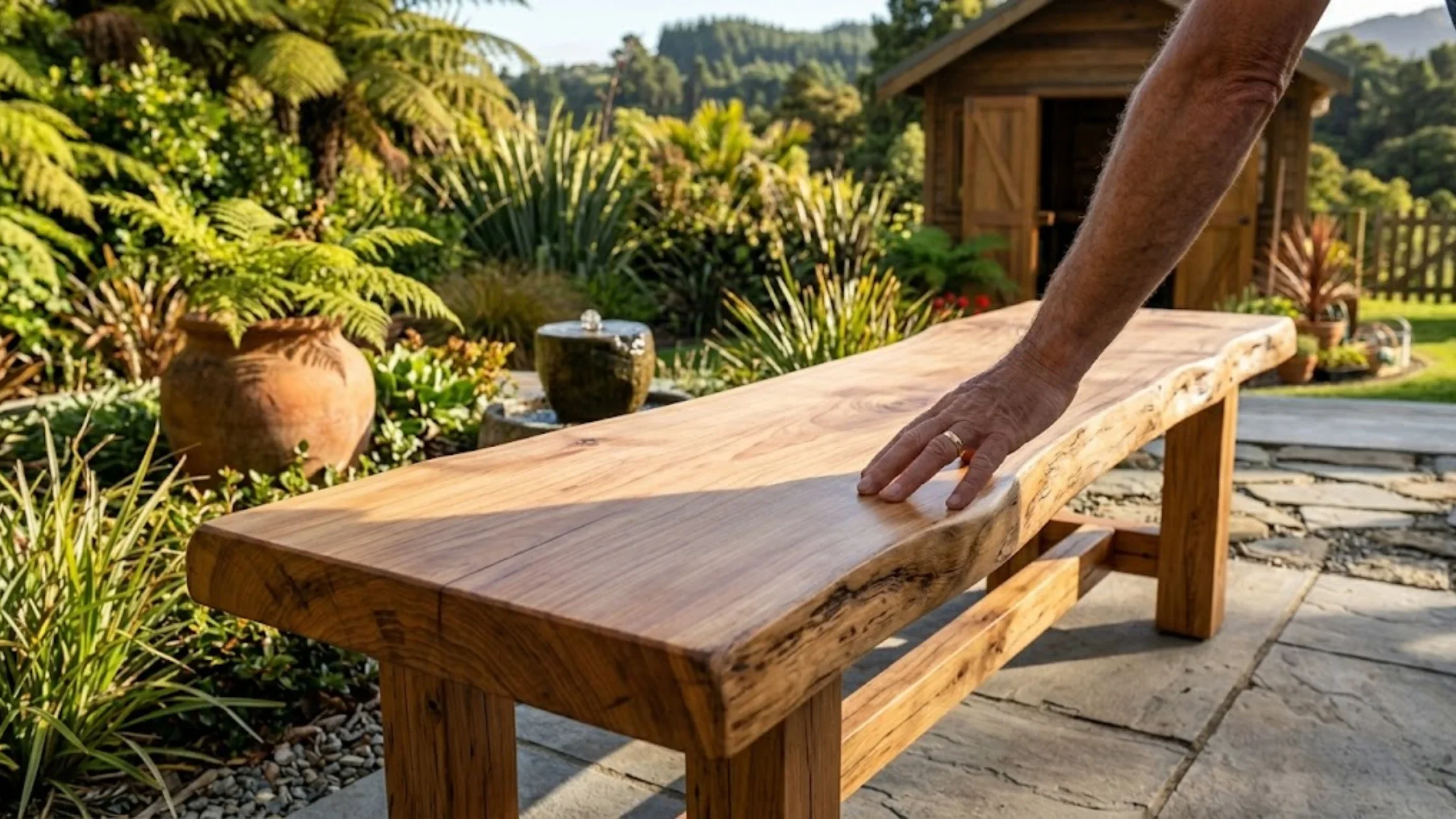 How to Build a Custom Outdoor Timber Bench Using Slabs or Flitches