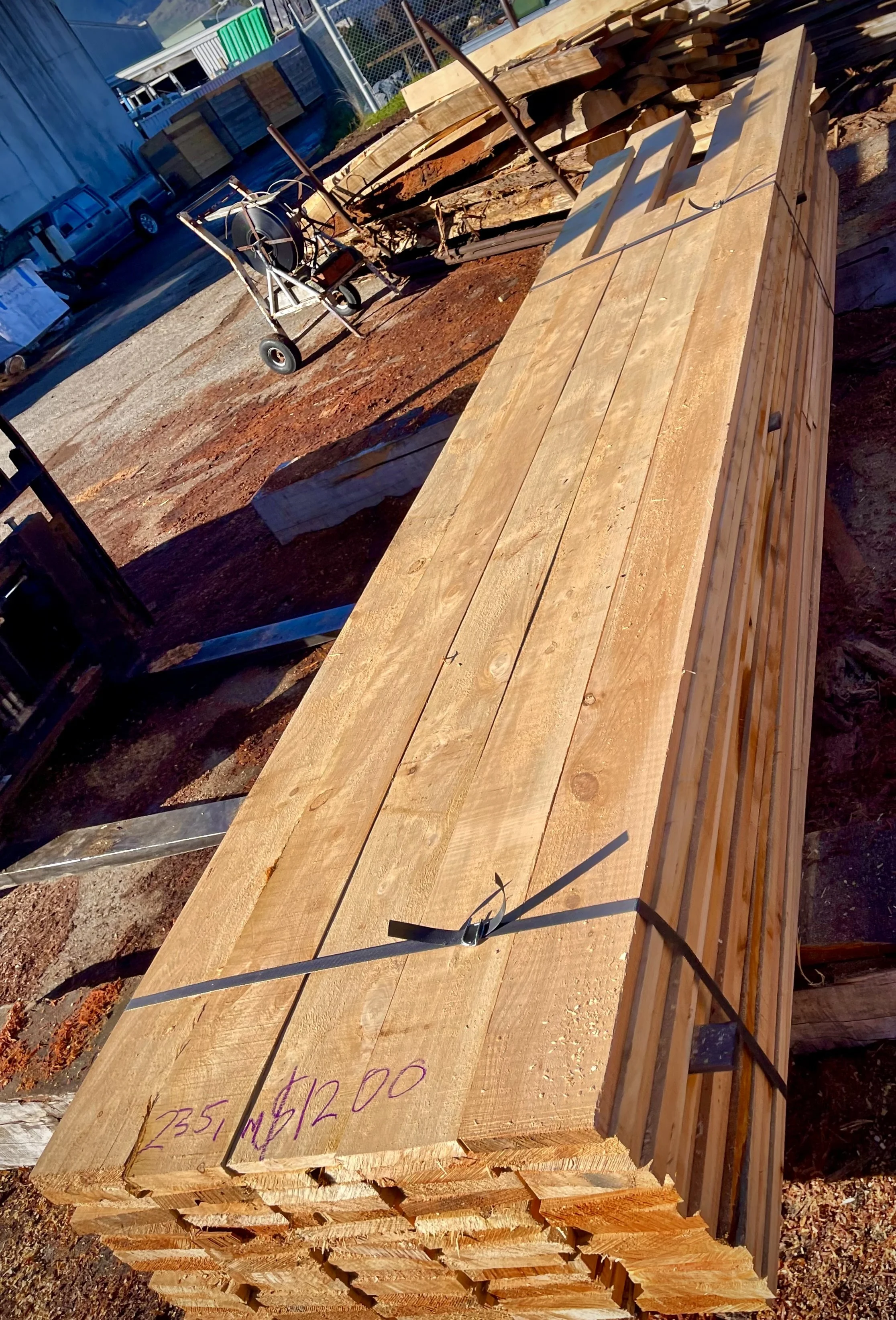 Macrocarpa 150 x 25mm packet
Bandsawn fresh off the mill.
There is a quantity of doubled up wood in this pack 1.8m plus
235 metres
$1200