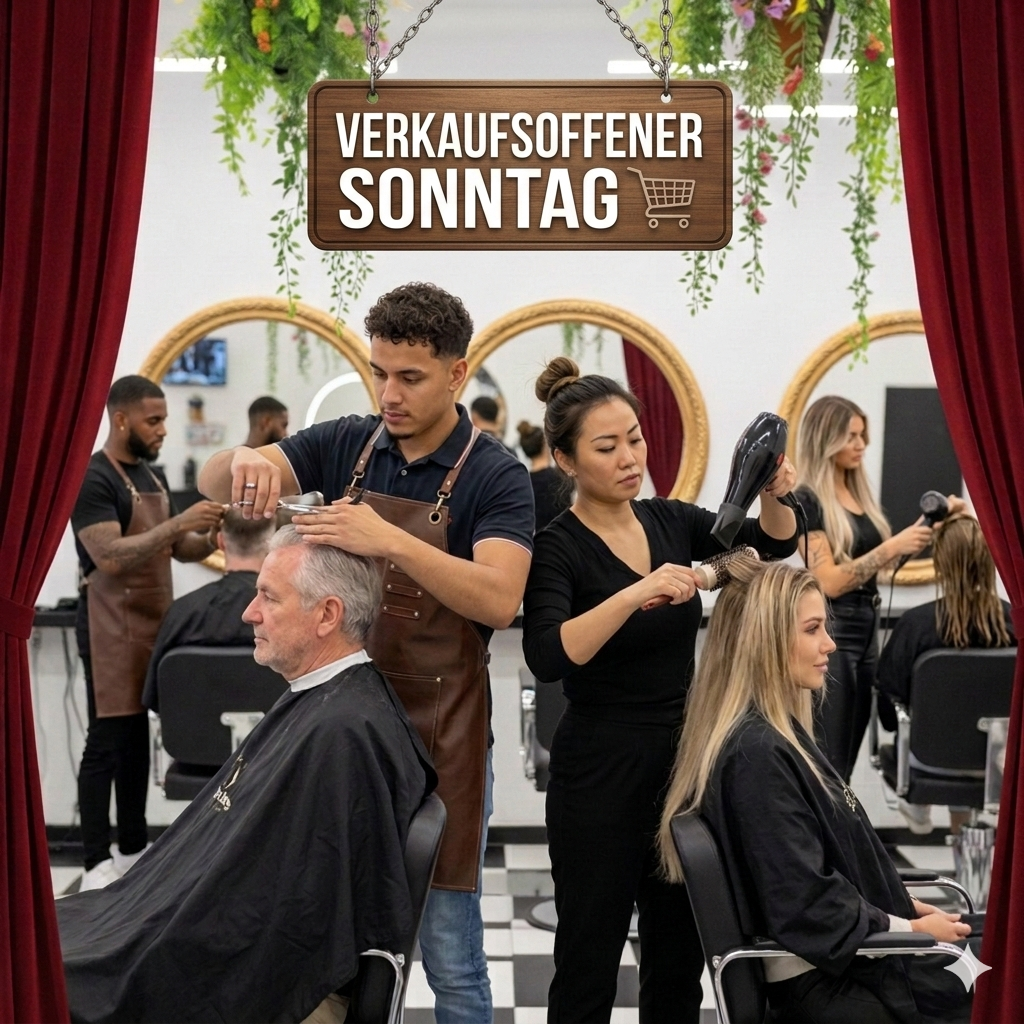 Verkaufsoffener Sonntag am 29.03.2026 bei uns im Friseur Coworking Grosses Theater