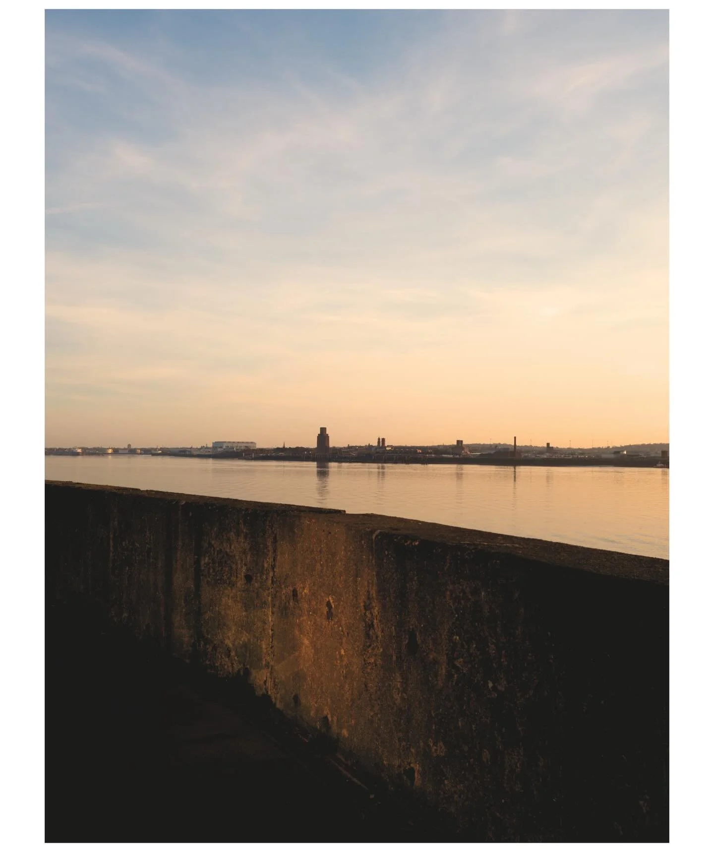 Tonight sunset from West Waterloo dock, Liverpool.