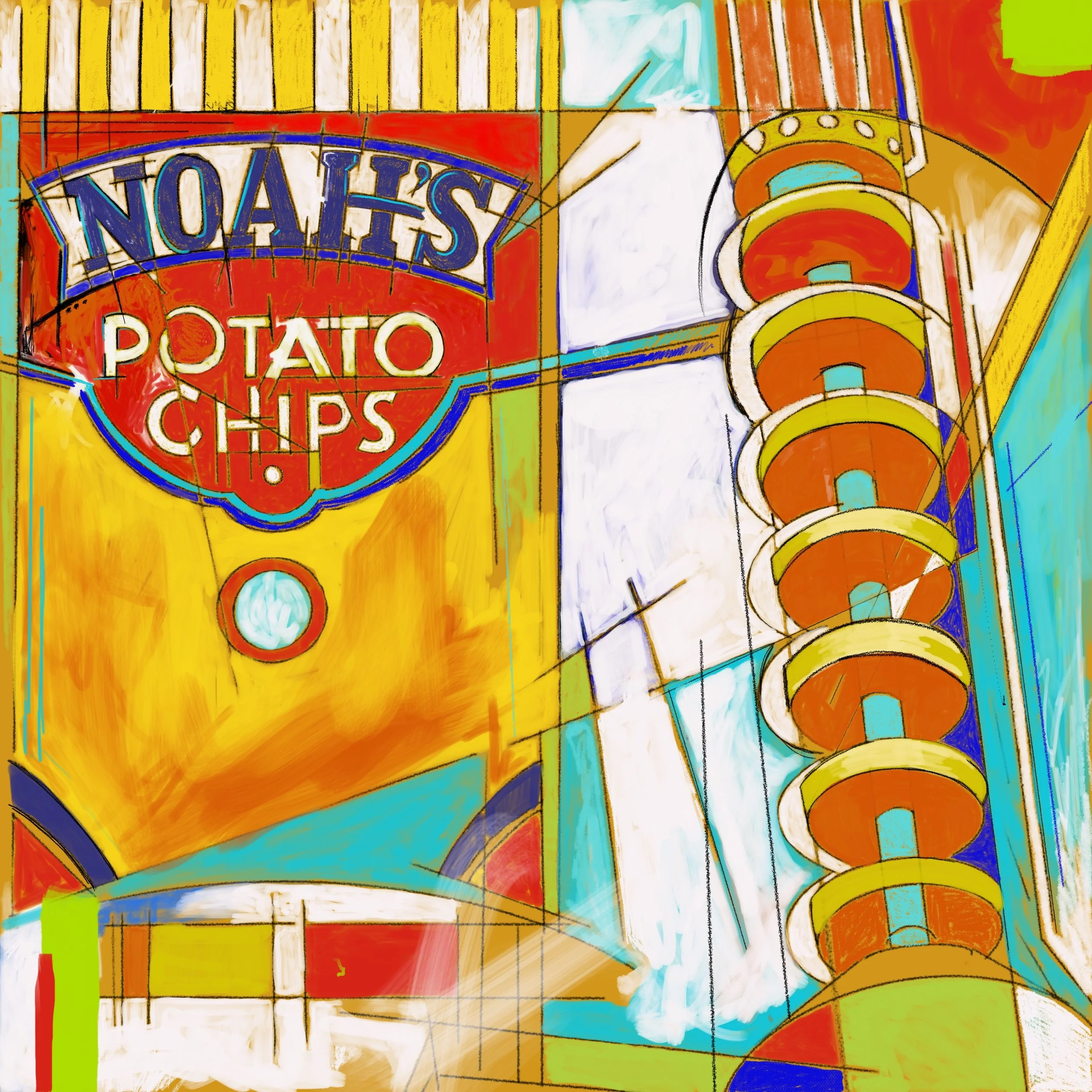 Noah's Potato Chip Company Print