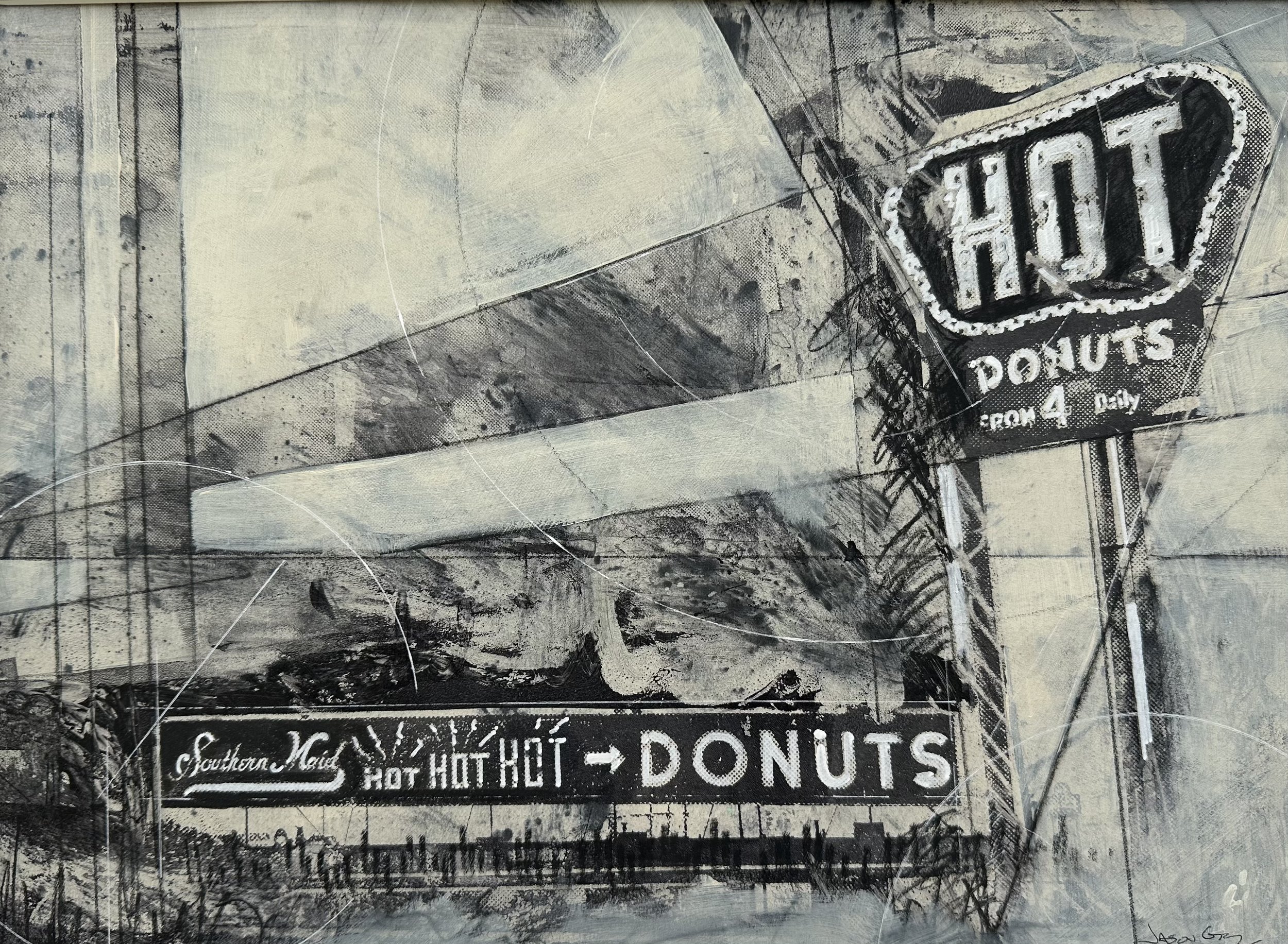 Southern Maid Donut Charcoal and Monotype Original