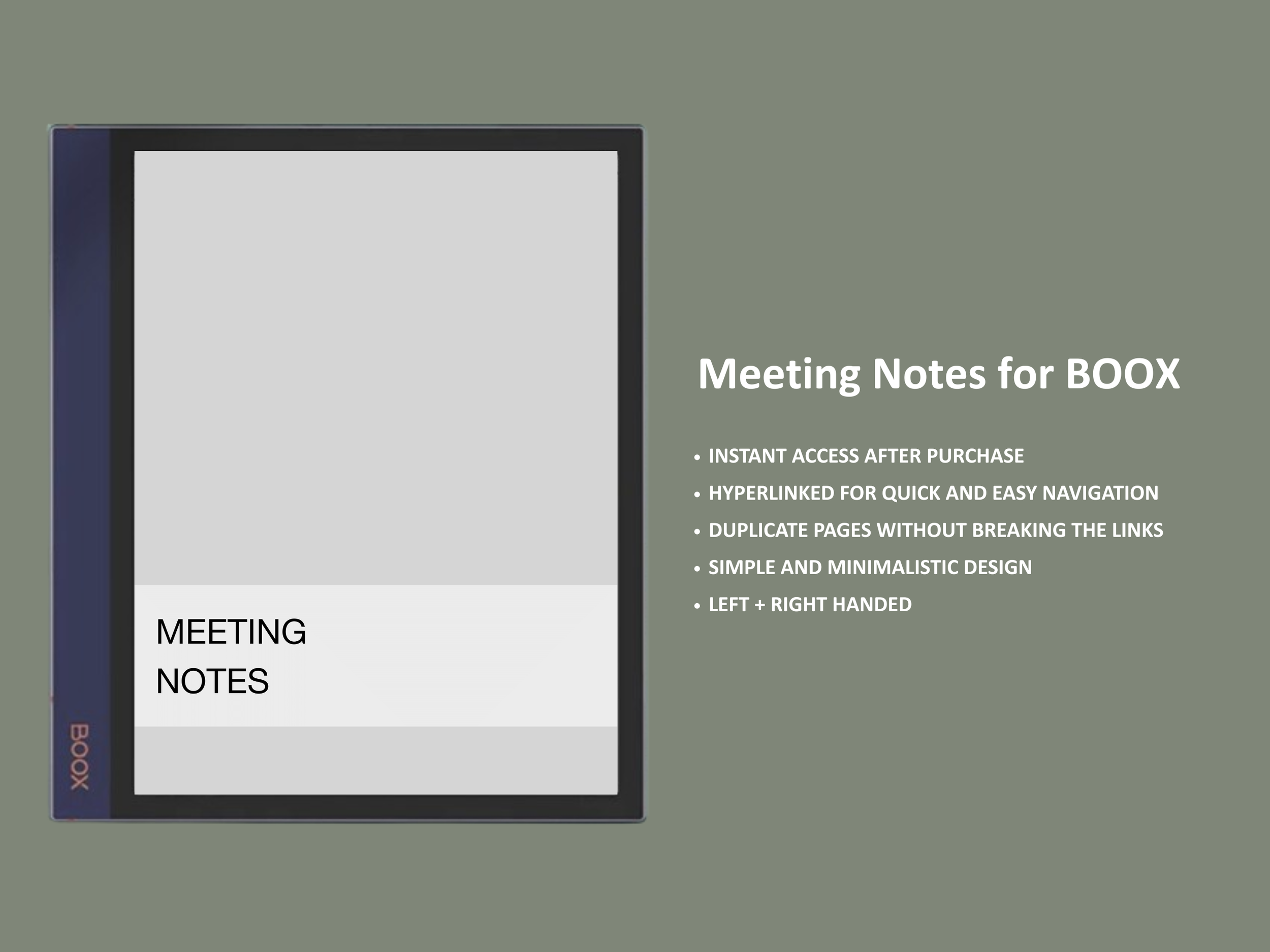 boox meeting notes template