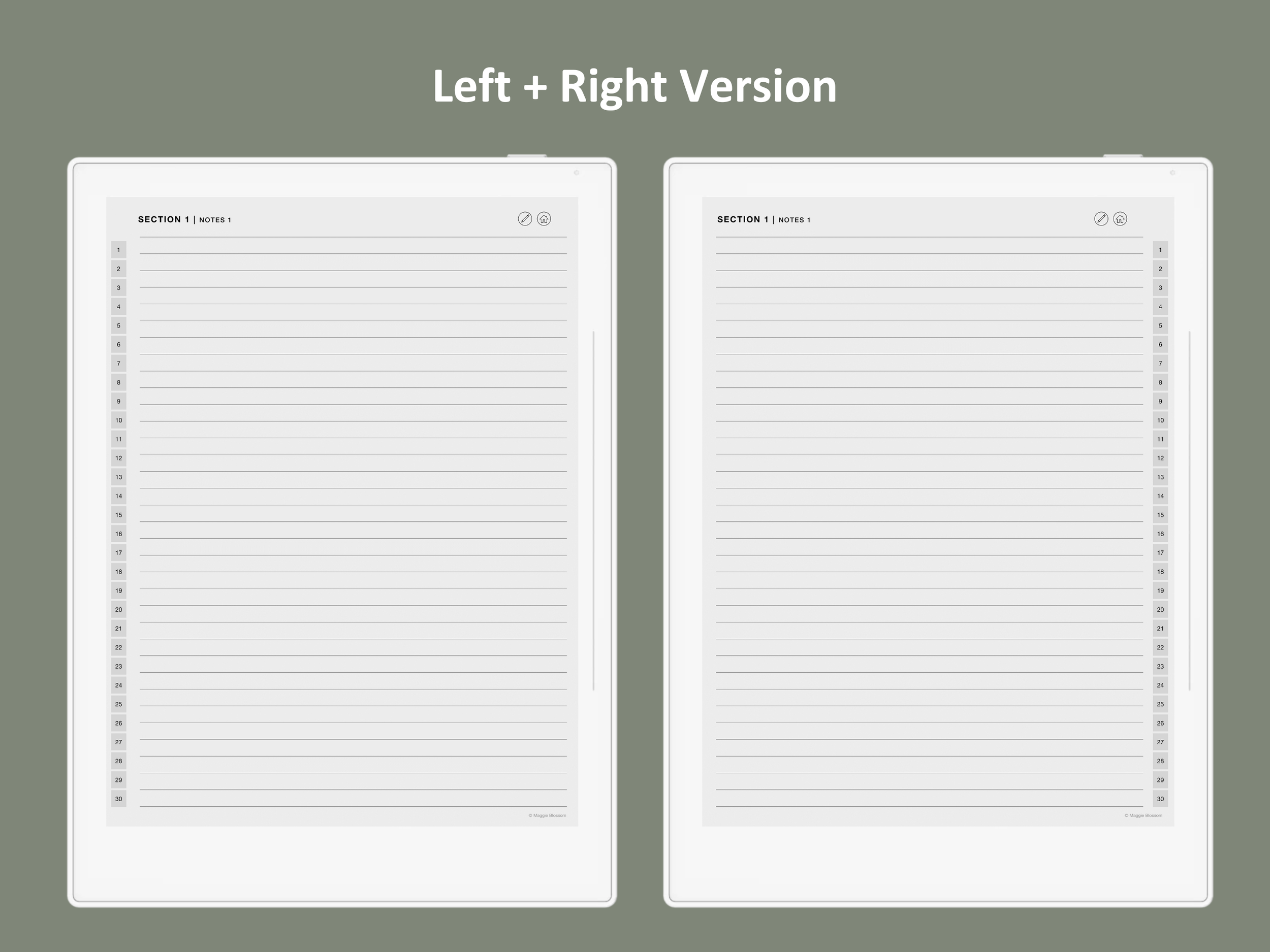 supernote notebook template